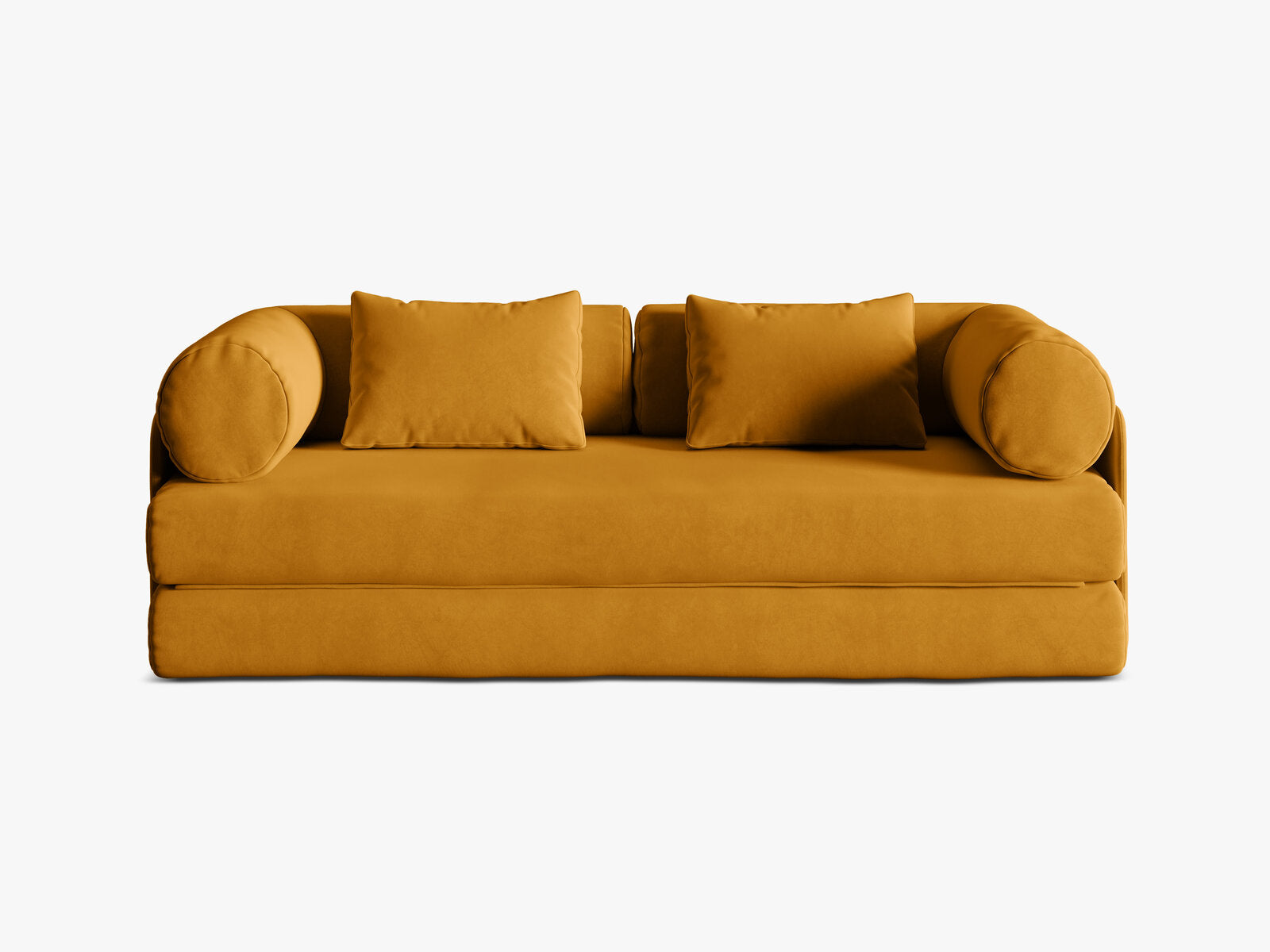 Micadoni Sofa Dreamy 3-Sitzer mit Schlaffunktion Samt Salvador Gelb