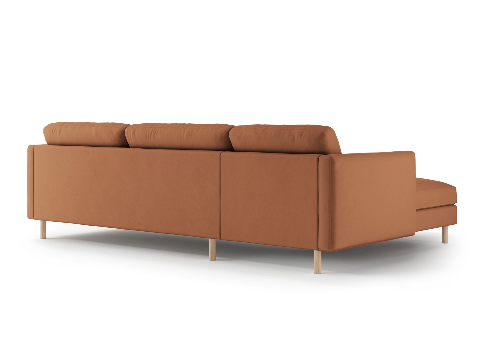 Micadoni Ecksofa Eden 4-Sitzer Links Samt Honig