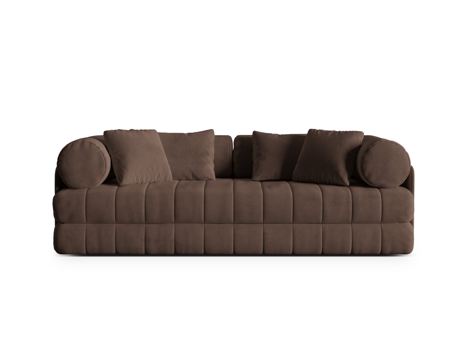 Cosmopolitan Design Schlafsofa Kemi 3-Sitzer Samt Salvador Schokolade