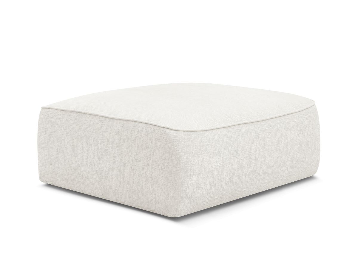 Bobochic Leopold Pouf Strukturstoff Weiß