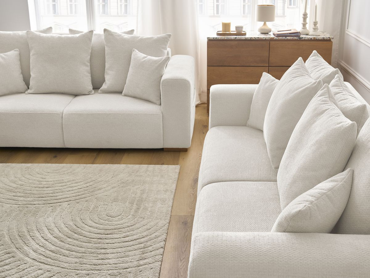 Bobochic Sidonie Sofa 5-Sitzer Melange-Stoff Beige