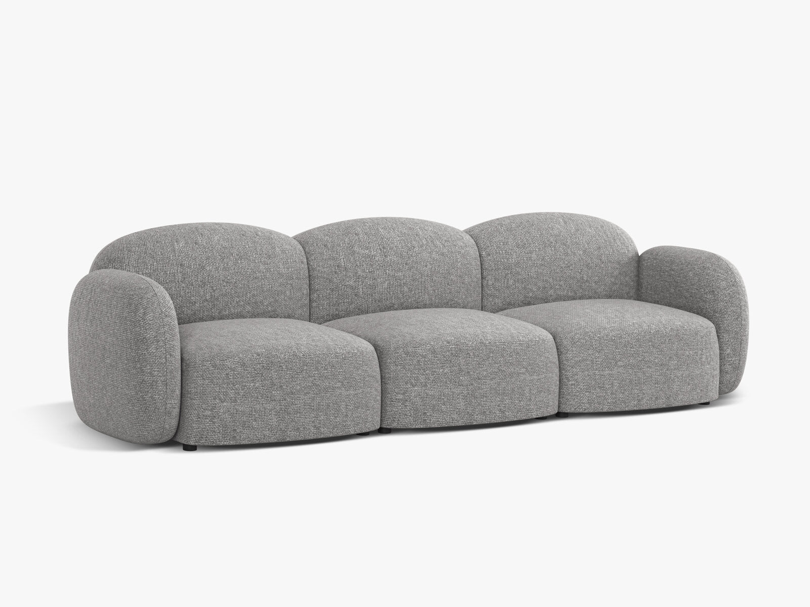 Micadoni Sofa Blair 3-Sitzer Chenille Eden Hellgrau