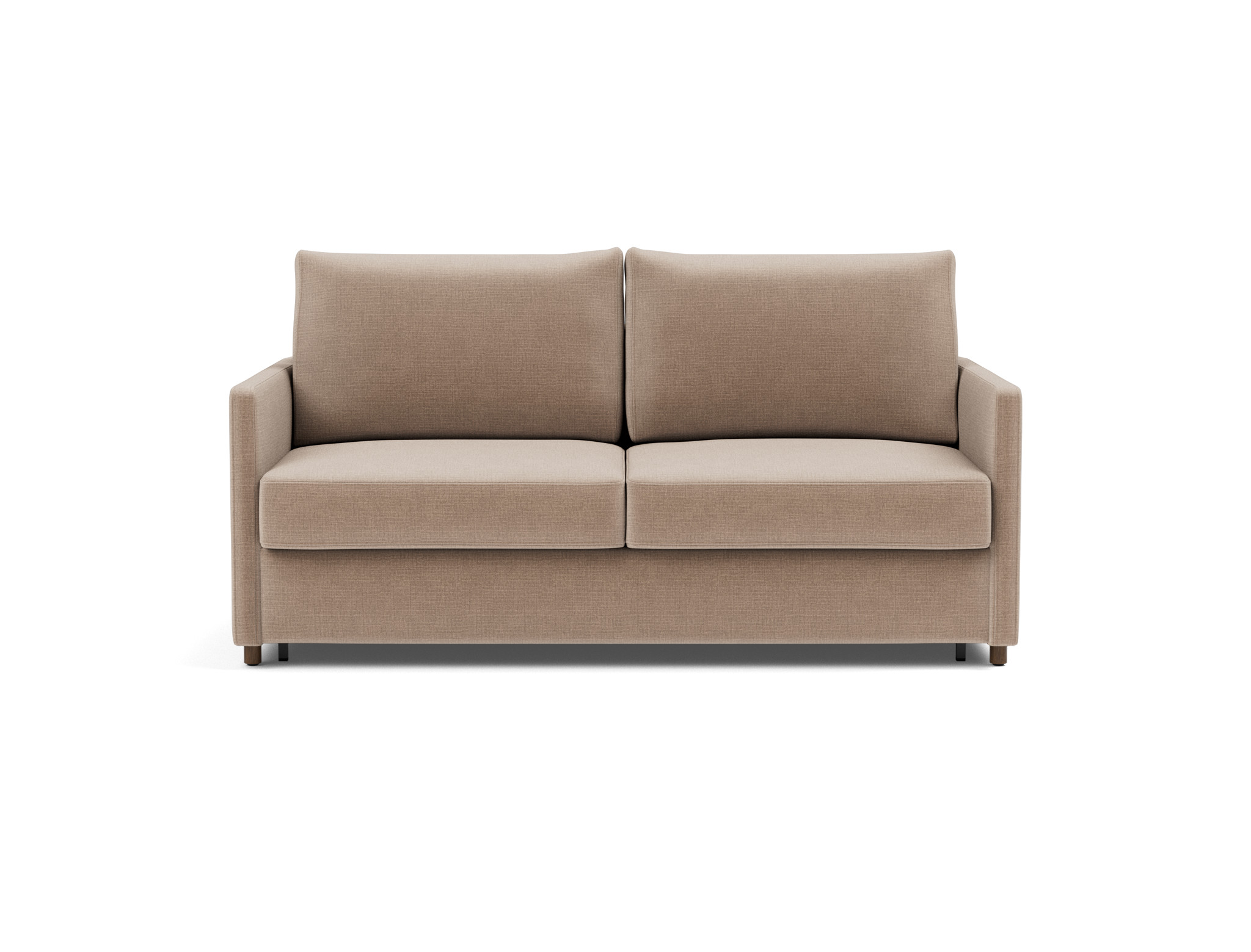 Schlafsofa Neah mit Slim-Armlehnen 160 Chenille Esina 417-Mocha