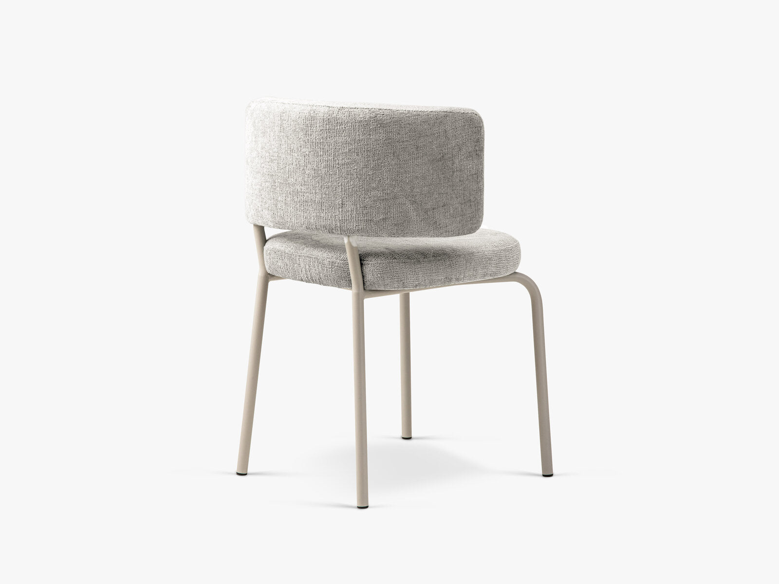 Micadoni Dora Samtiger Stuhl Chenille Perfect Harmony Hellgrau Grau