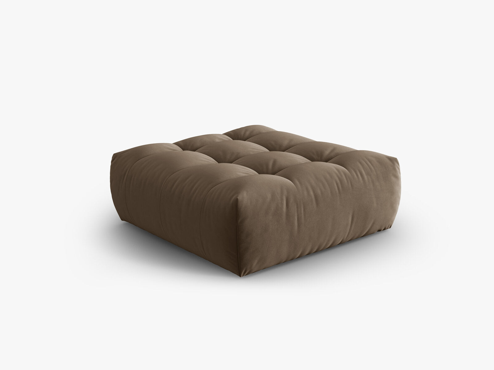 Micadoni Hocker Bloom 1-Sitzer Samt Hellbraun