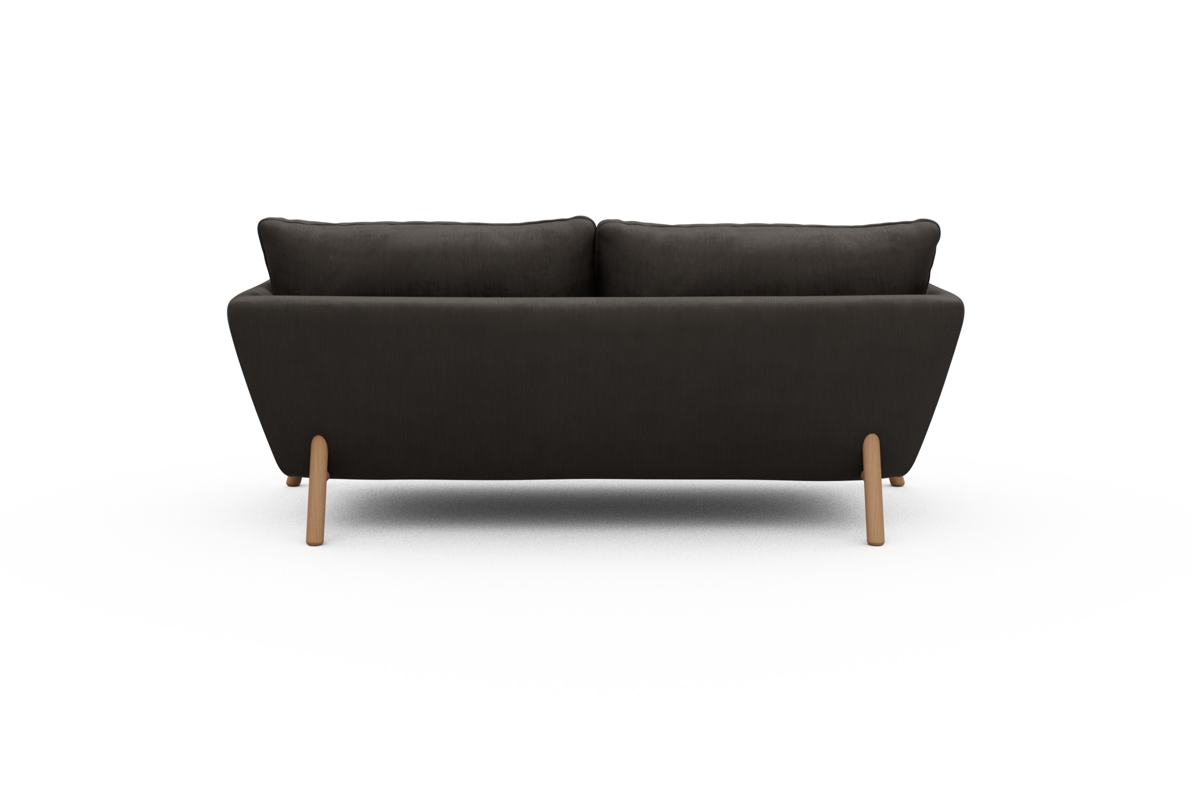 Sofa Emil 2-Sitzer Beinfarbe Eiche Natur Cordufine-Taupe