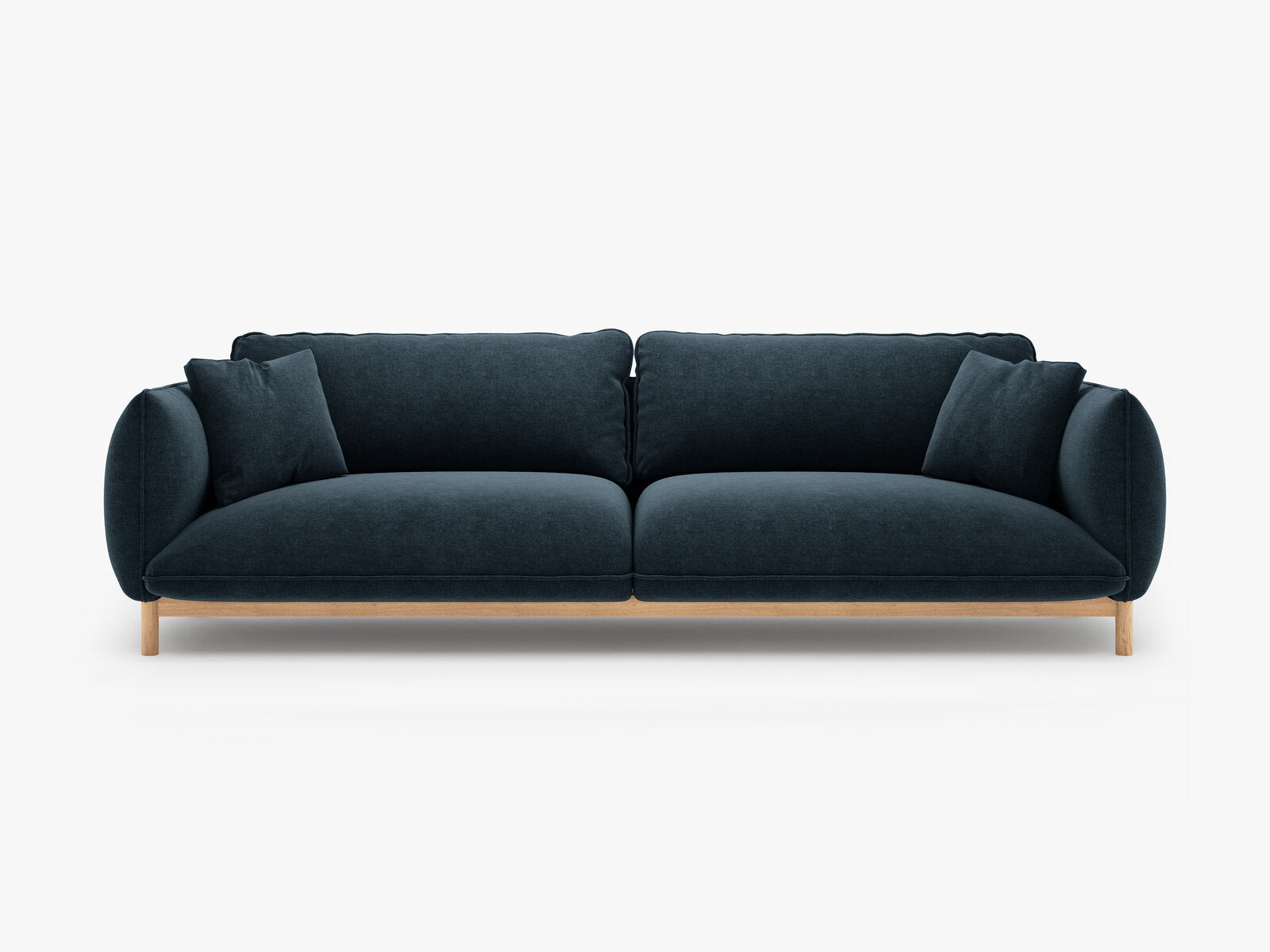 Micadoni Ada Sofa 4-Sitzer Strukturierter Stoff Wind Marineblau