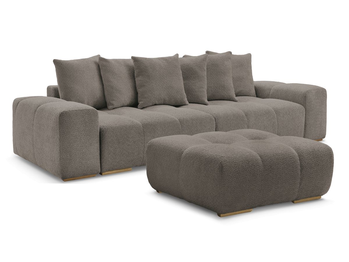 Bouclé-Stoff · Braun