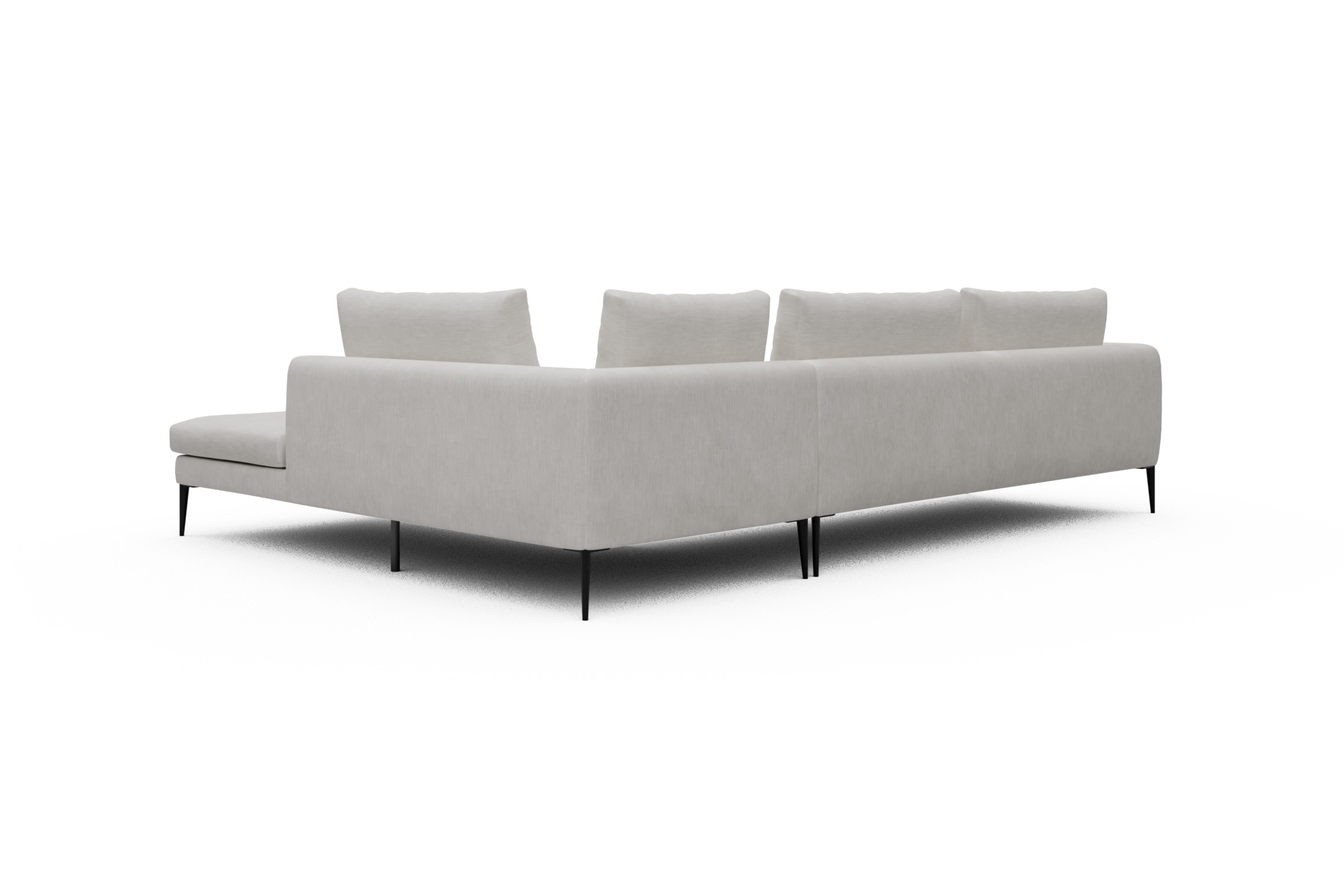 Ecksofa Paul Relax-Ecke links mit 3-Sitzer Vivus-Dusty-Off-White