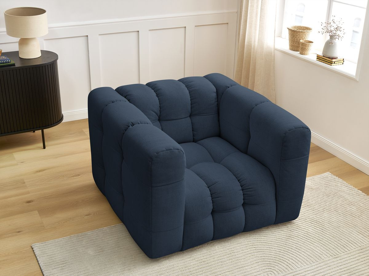 Bobochic Ulysse Sessel Stoff Dunkelblau