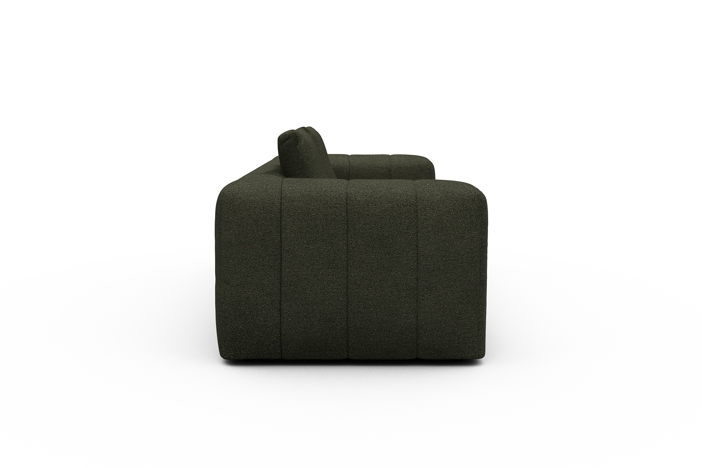 Sofa Hugo 3-Sitzer Boucle-Forest-Green