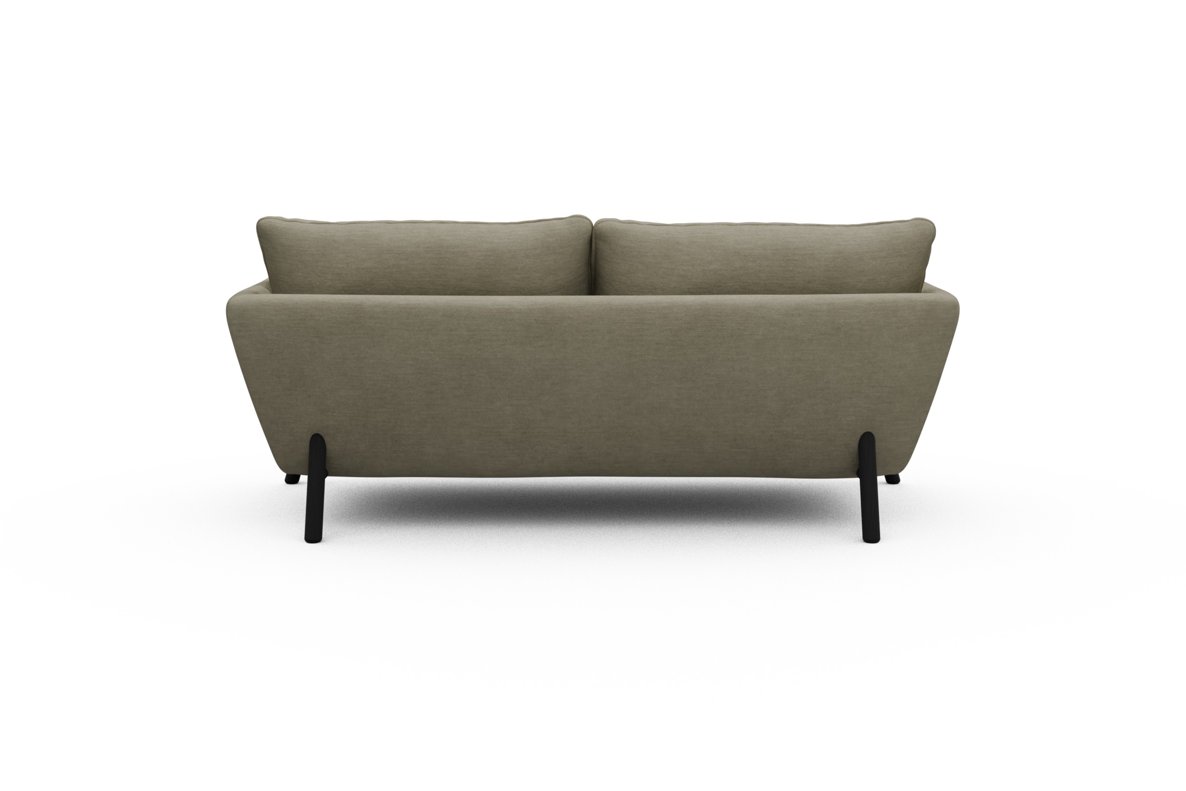 Sofa Emil 2-Sitzer Beinfarbe Eiche Schwarz Vivus-Dusty-Sand
