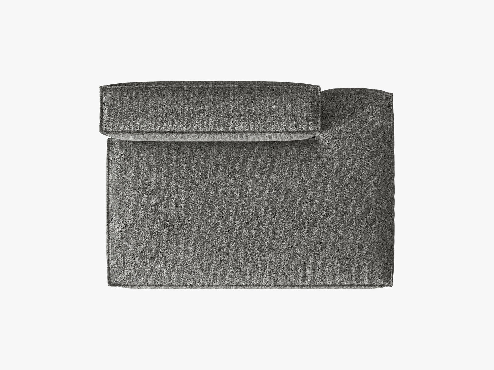 Micadoni Modul Nuria 3-Sitzer Rechts Boucle Graphit