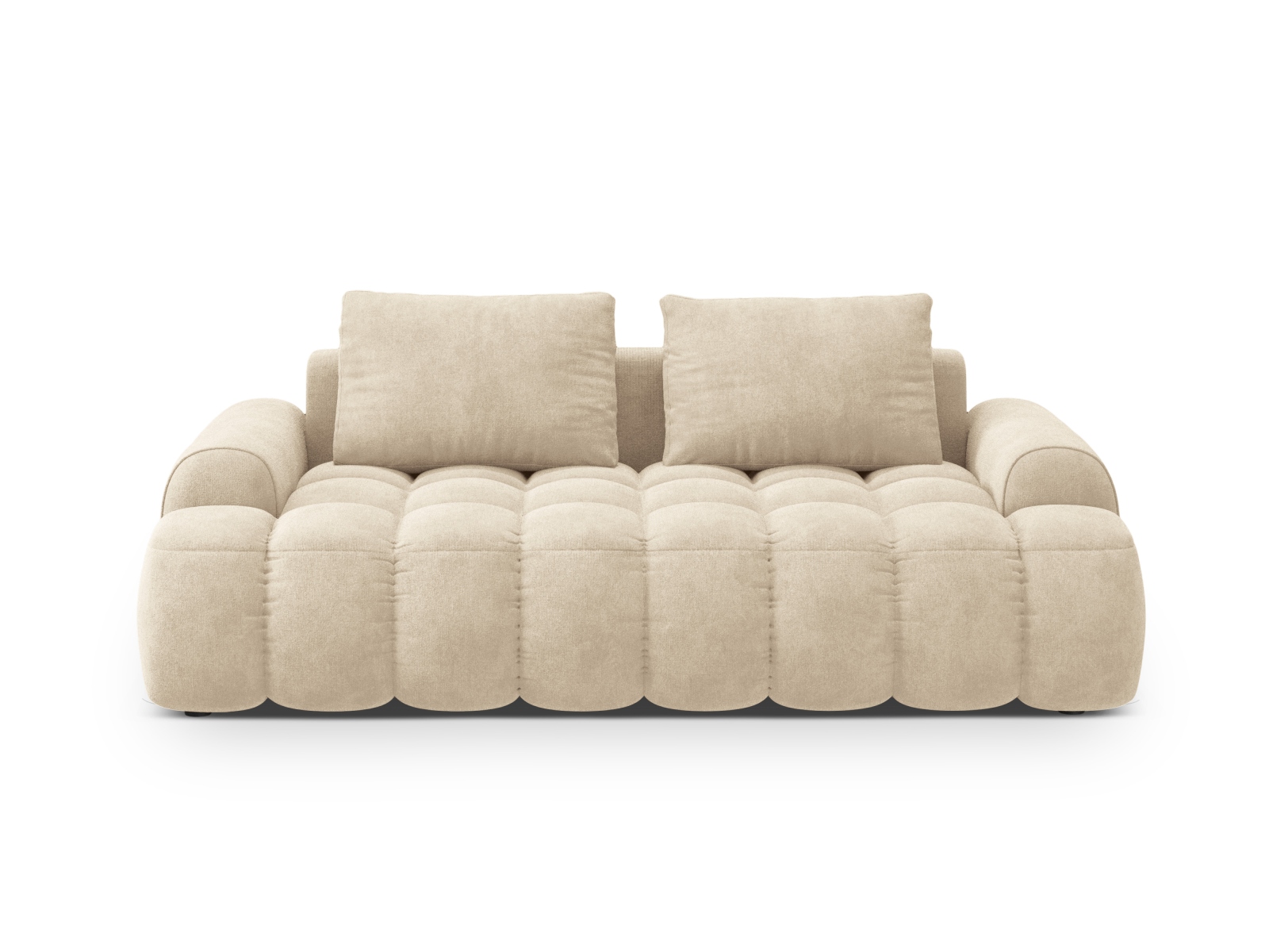 Cosmopolitan Design Sofa Linz 3-Sitzer Samt Vogue Helles Beige