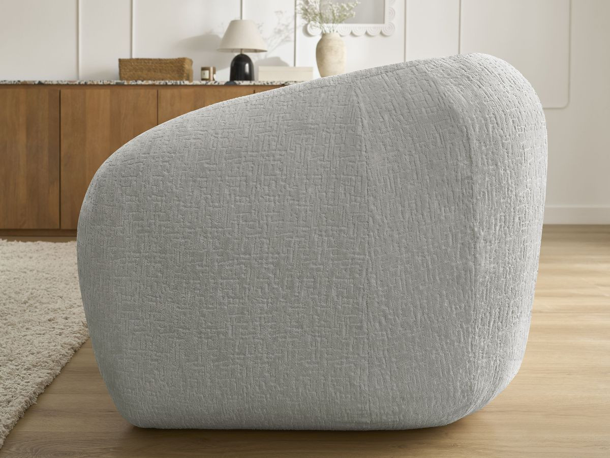 Bobochic Neyo Schlafsofa 3-Sitzer Strukturstoff Hellgrau
