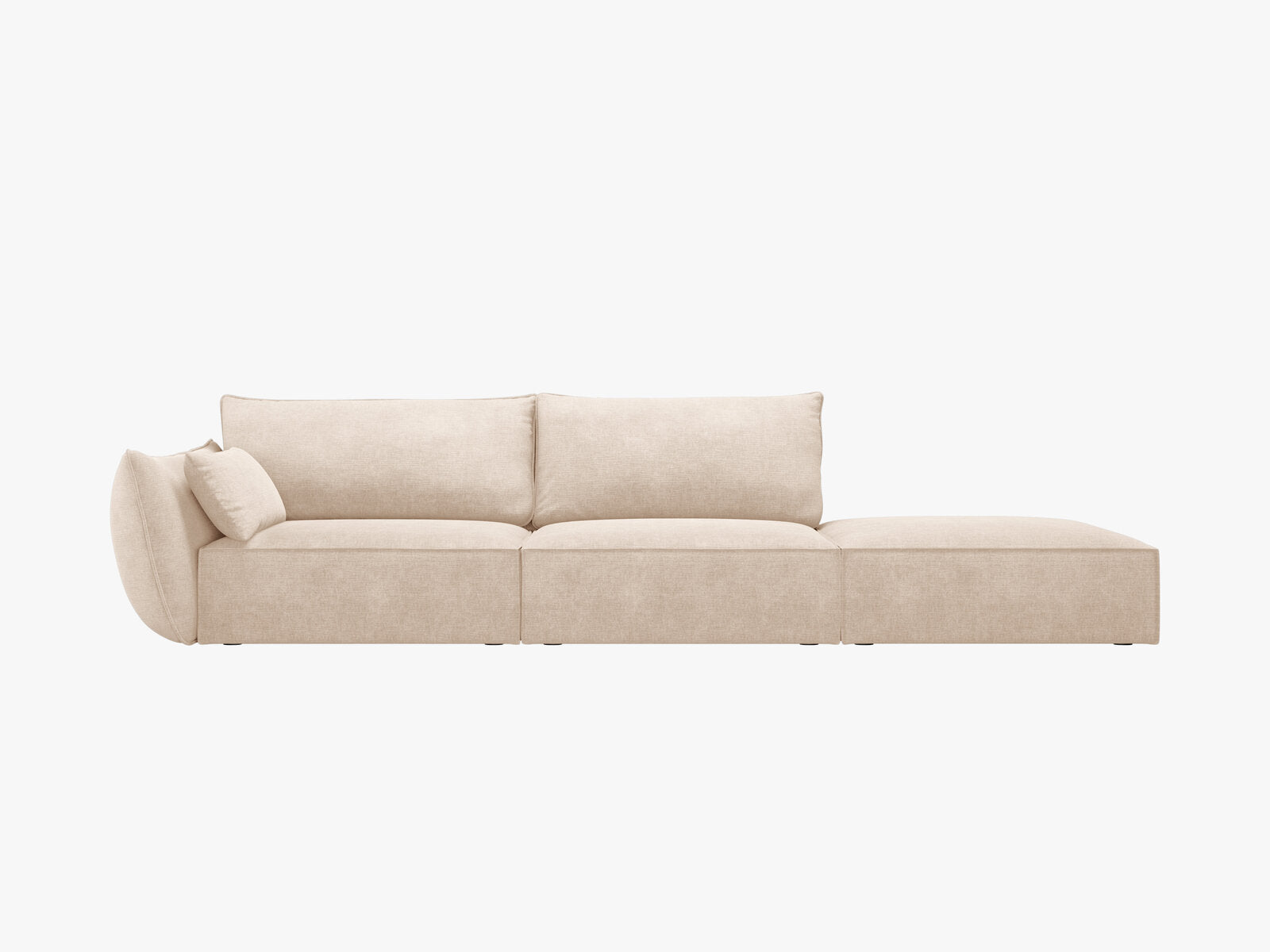 Micadoni Sofa Kaelle 4-Sitzer Rechts Chenille Over The Horizon Beige