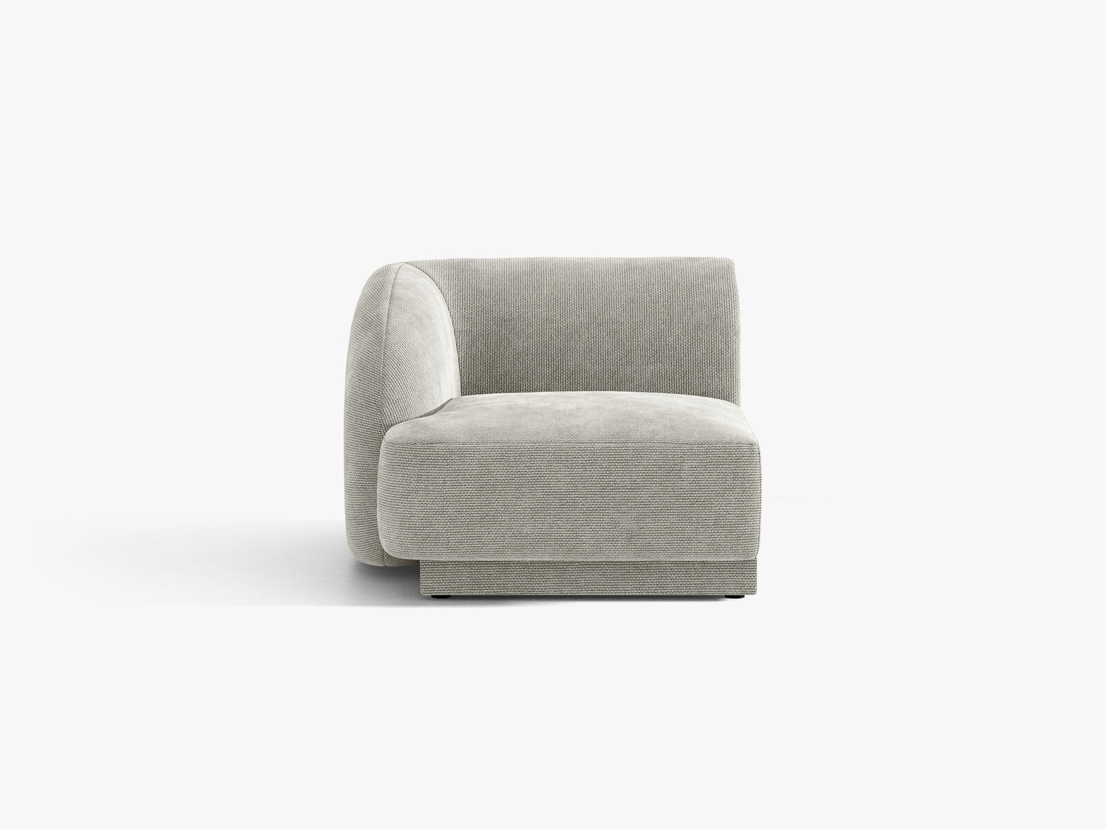 Micadoni Eckmodul Miley 1-Sitzer Links Chenille Haga Hellgrau