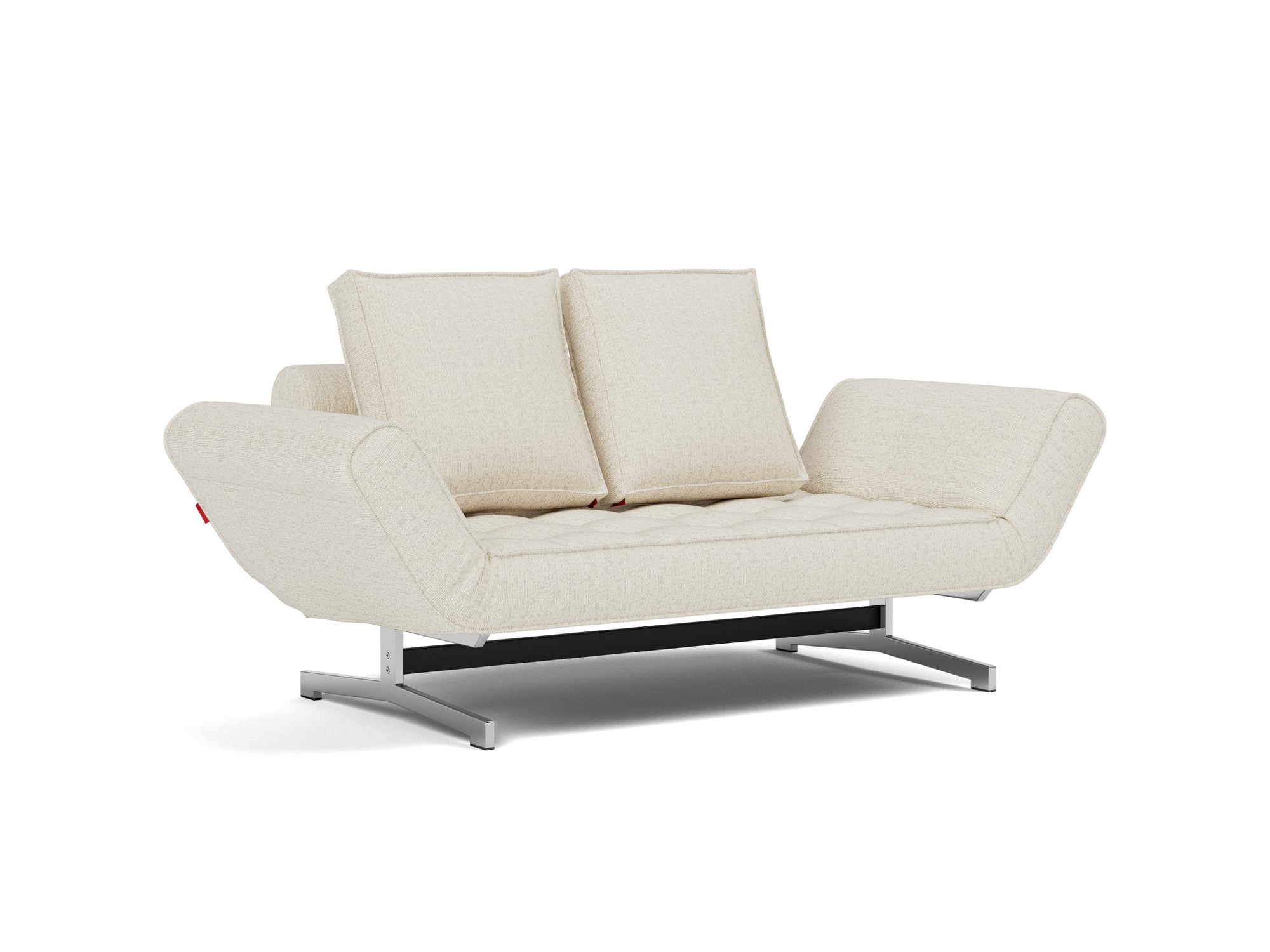 Tagesbett Ghia Boucle Skandi 531-Off-White Beine Chrom