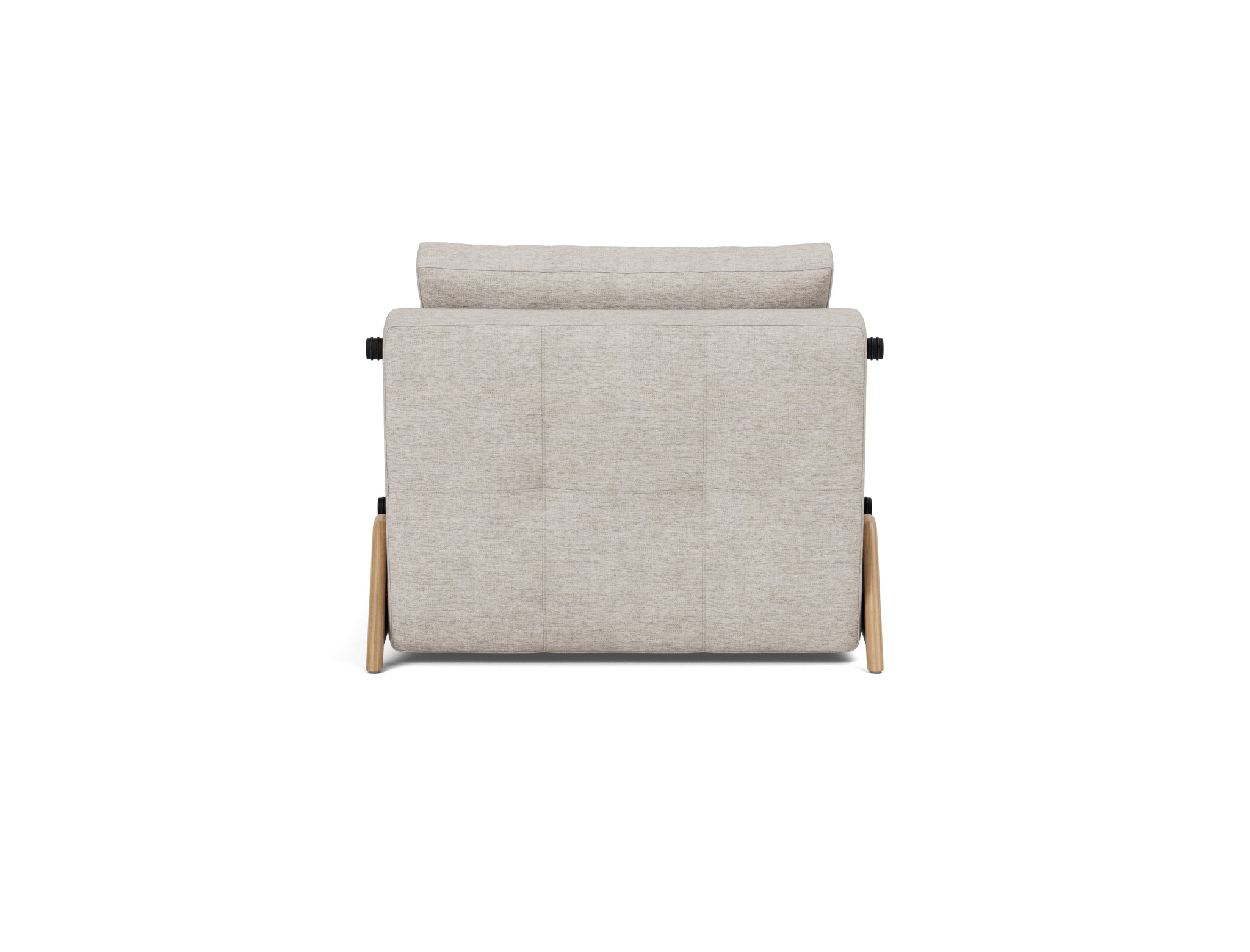 Schlafsessel Cubed 90 Chenille Yuveno 471-Sand Beine Eiche
