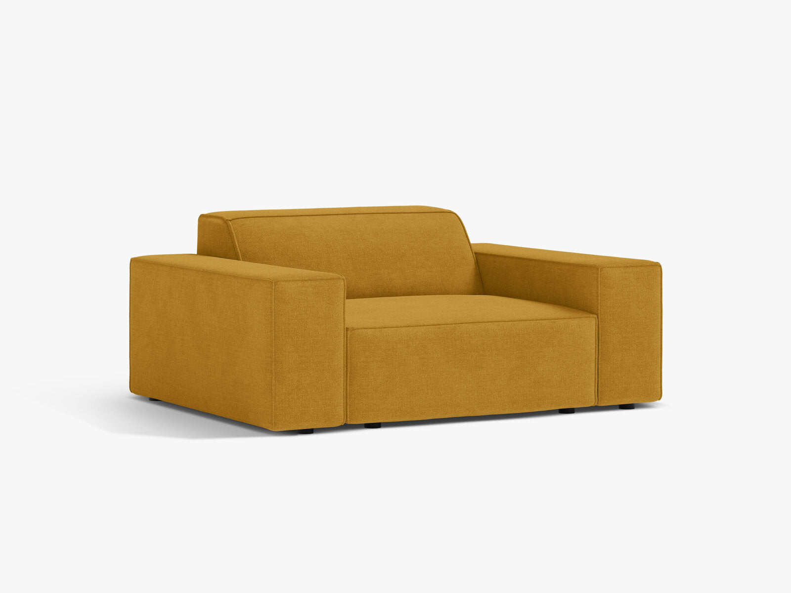 Micadoni Sessel Jodie 1-Sitzer Strukturierter Stoff Liberty Gelb