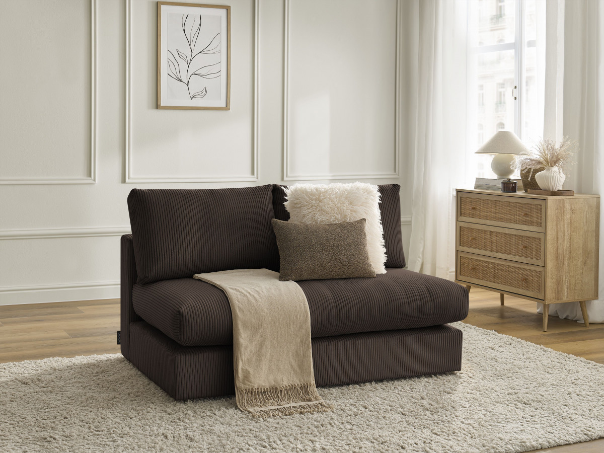 Bobochic Paris Sofamodul 2-Sitzer Cordsamt Braun