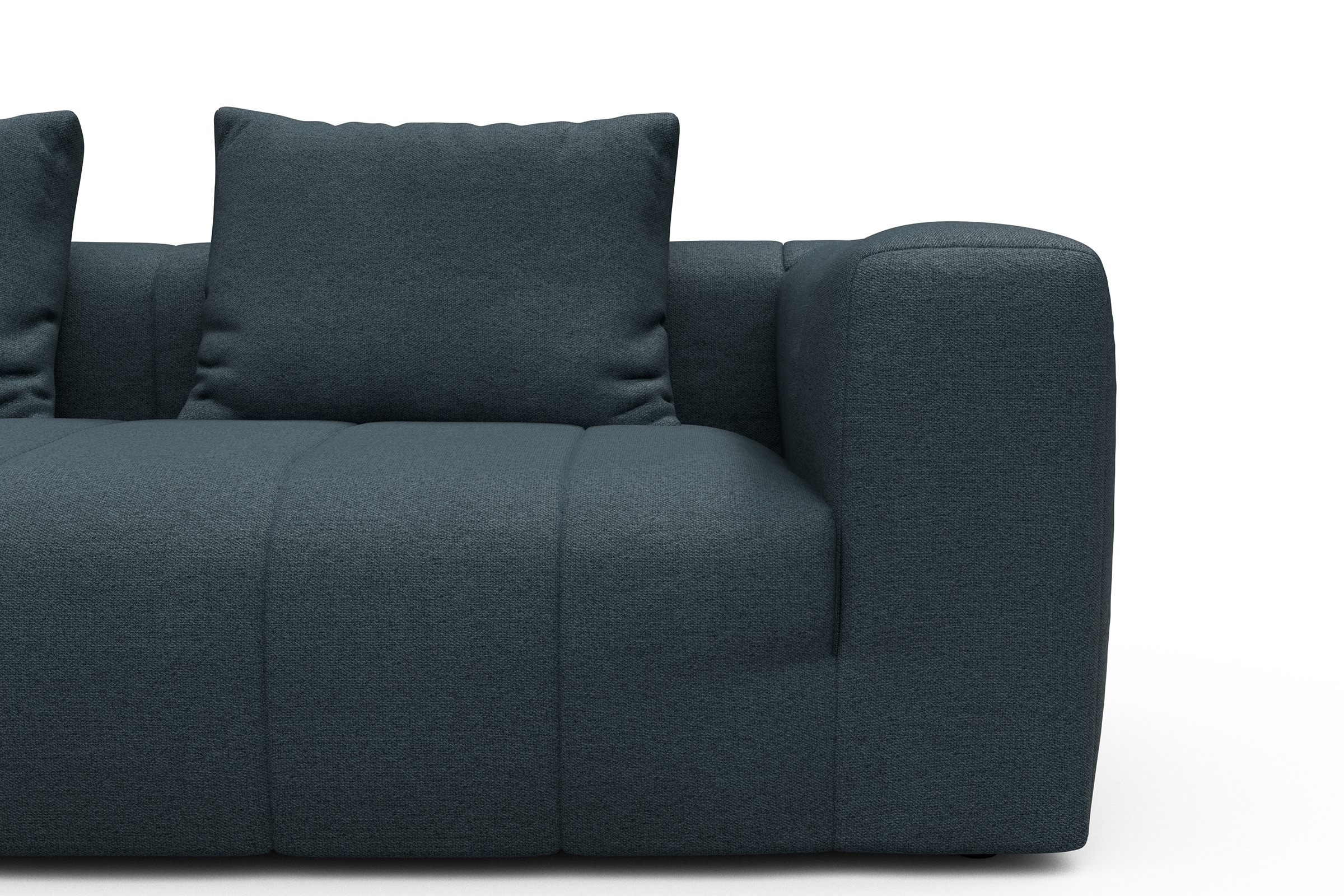 Ecksofa Hugo 2x 2,5-Sitzer Armlehne rechts Denari-Royal-Blue