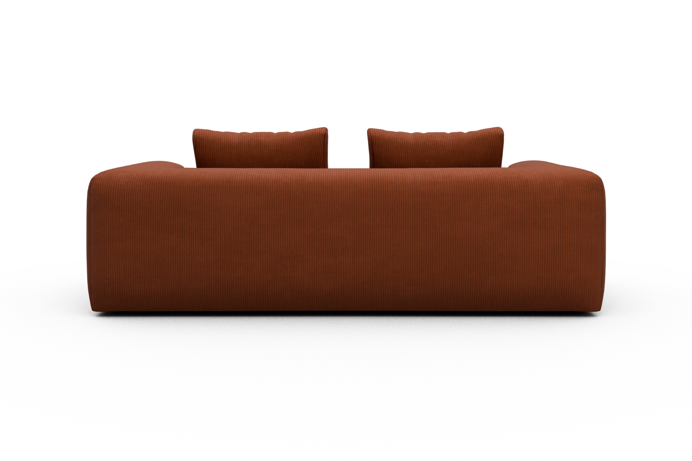Sofa Fred 3-Sitzer Corduroy-Burnt-Orange