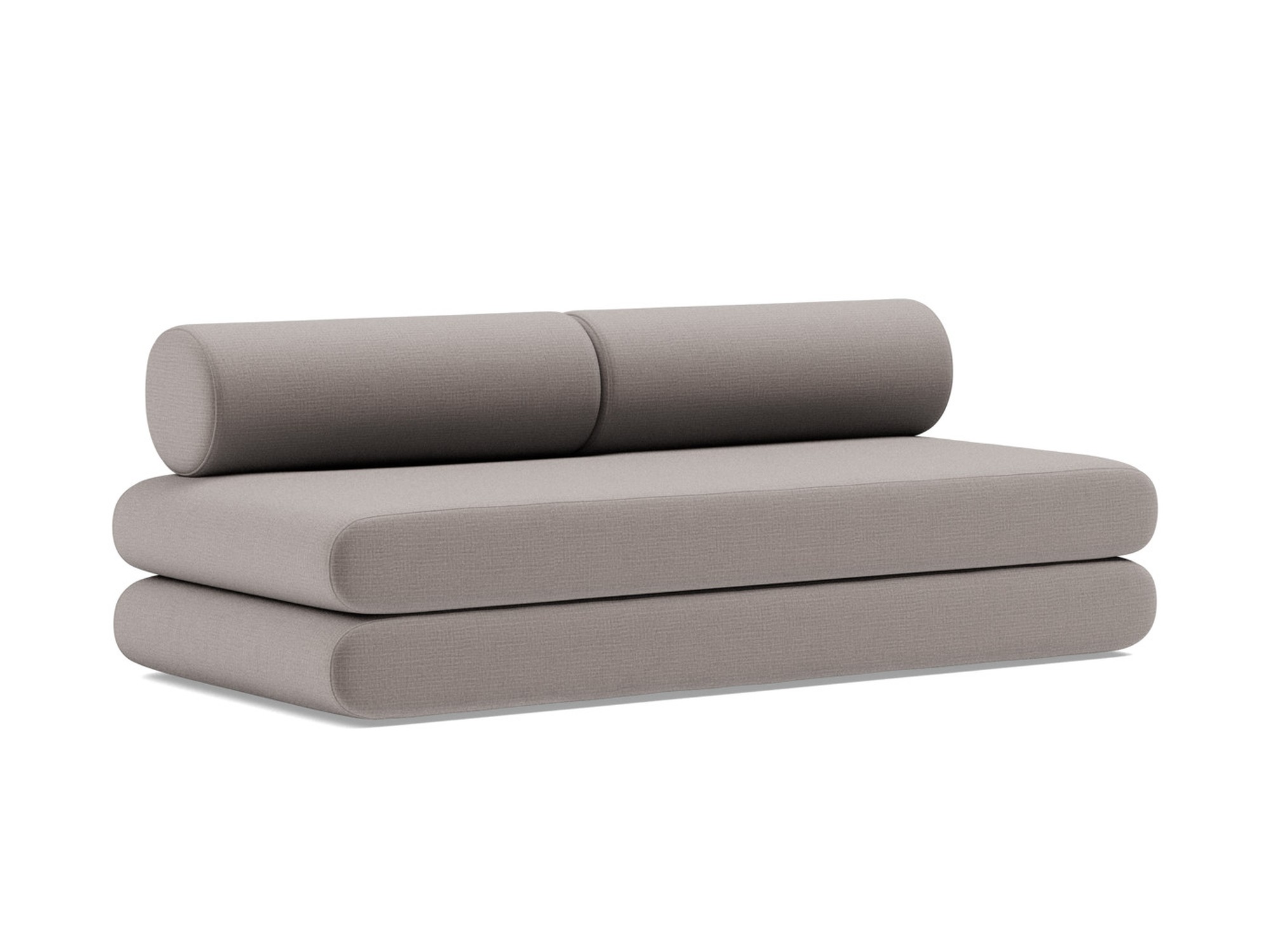 Tagesbett Circlus mit Rückenrollen Chenille Esina 418-Truffle