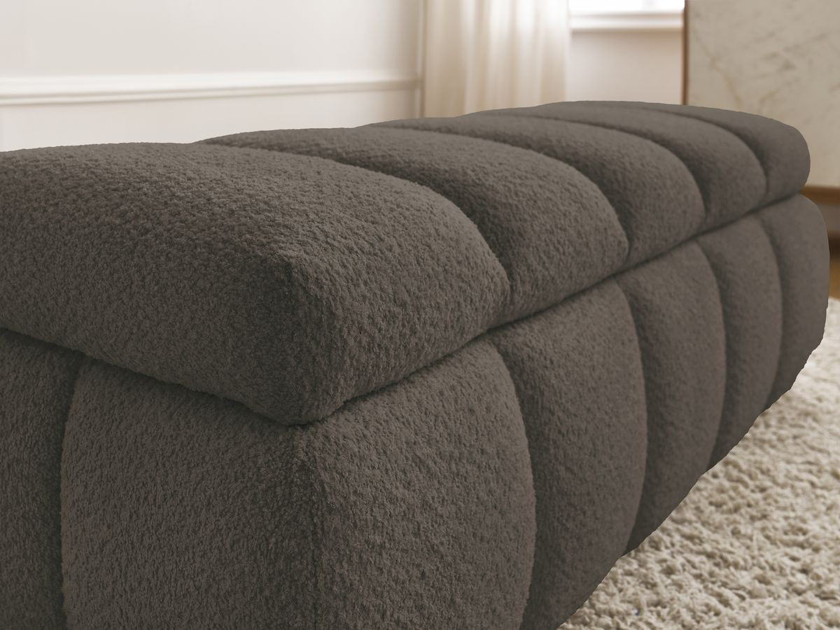 Bobochic Denali Bettbank 146 × 56 cm Bouclé-Stoff Braun