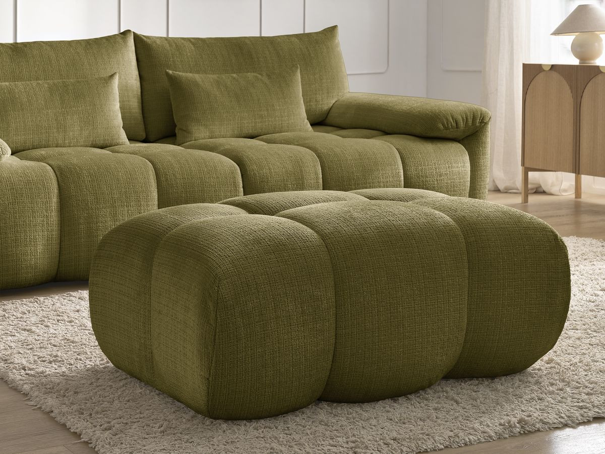 Bobochic Ivane Sofa 4-Sitzer Strukturstoff Grün