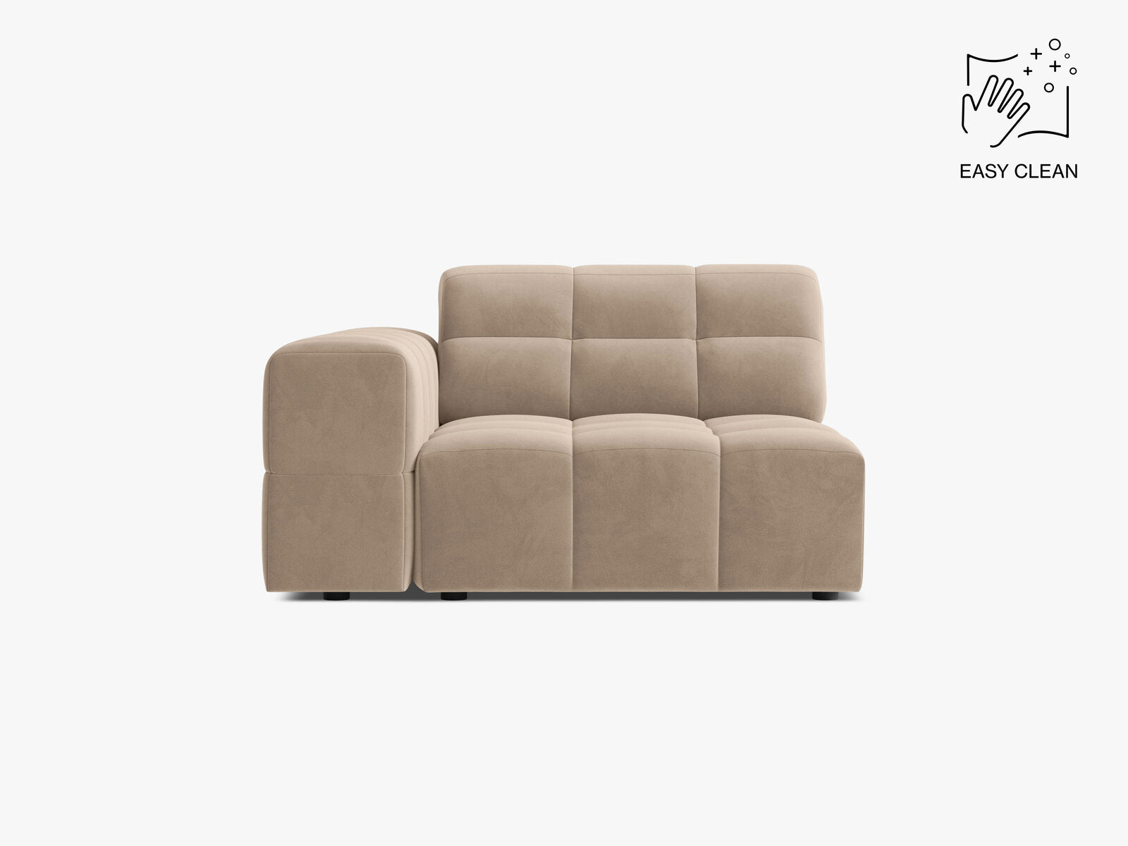 Micadoni Jennifer Sofamodul Links Samt Venus Beige