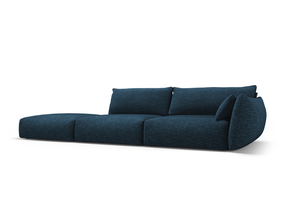 Cosmopolitan Design Sofa Matera 4-Sitzer offen Chenille Eden Marineblau Links