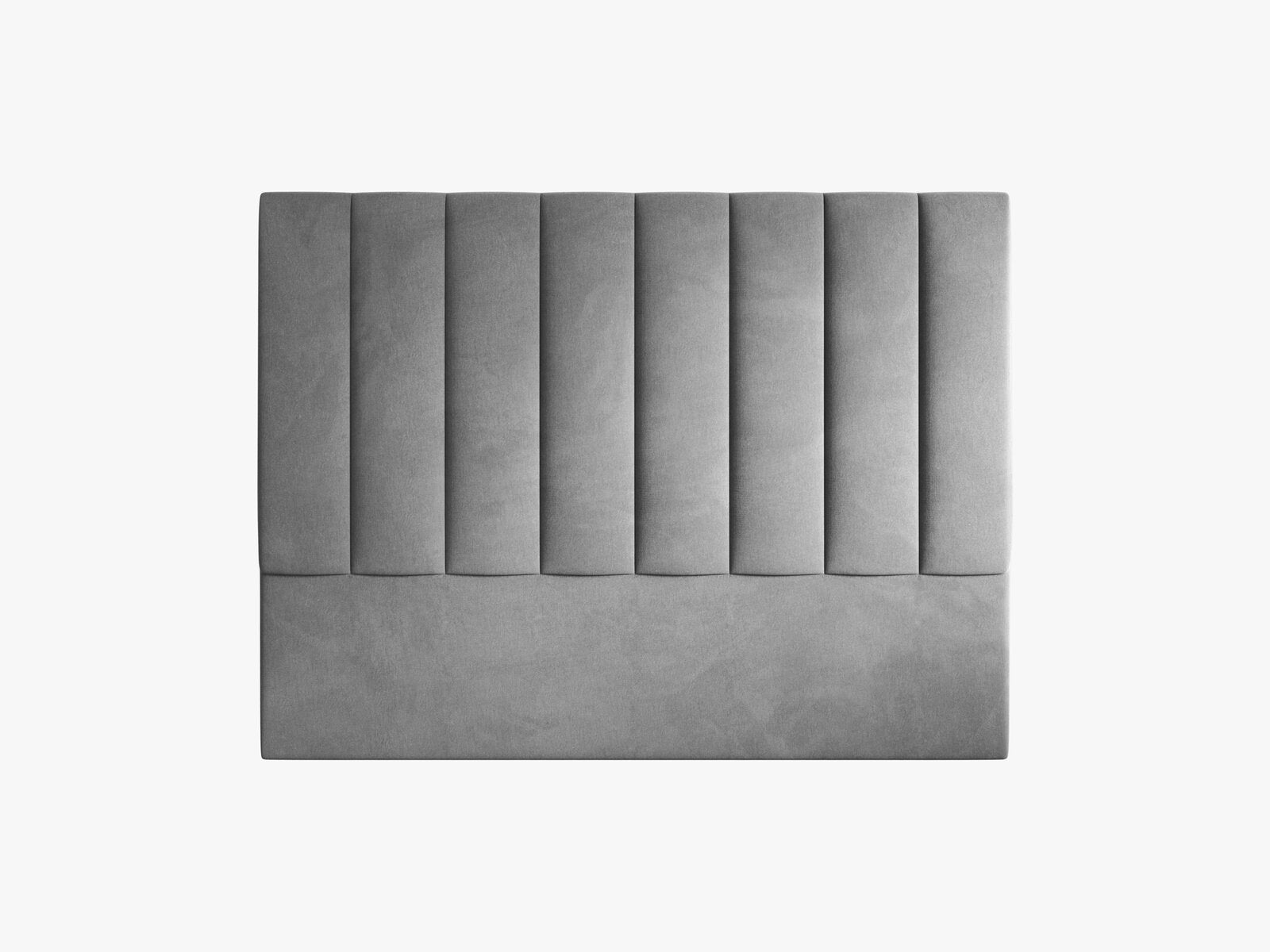 Micadoni Marl Samtiger Kopfteil 140 cm (H 120 cm) Samt Magic Velvet Dunkelgrau 160x120