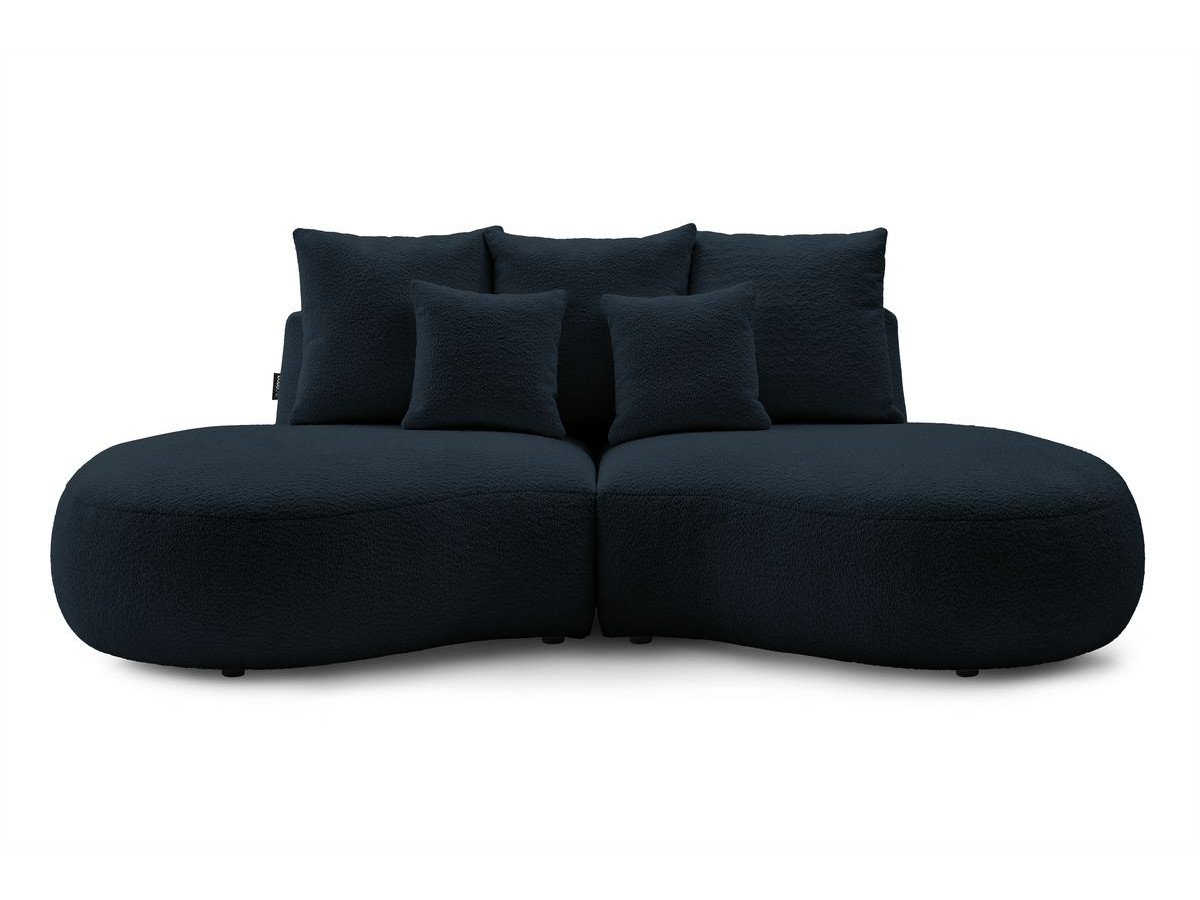 Bobochic Saint-germain Sofa 3-Sitzer Bouclé-Stoff Dunkelblau