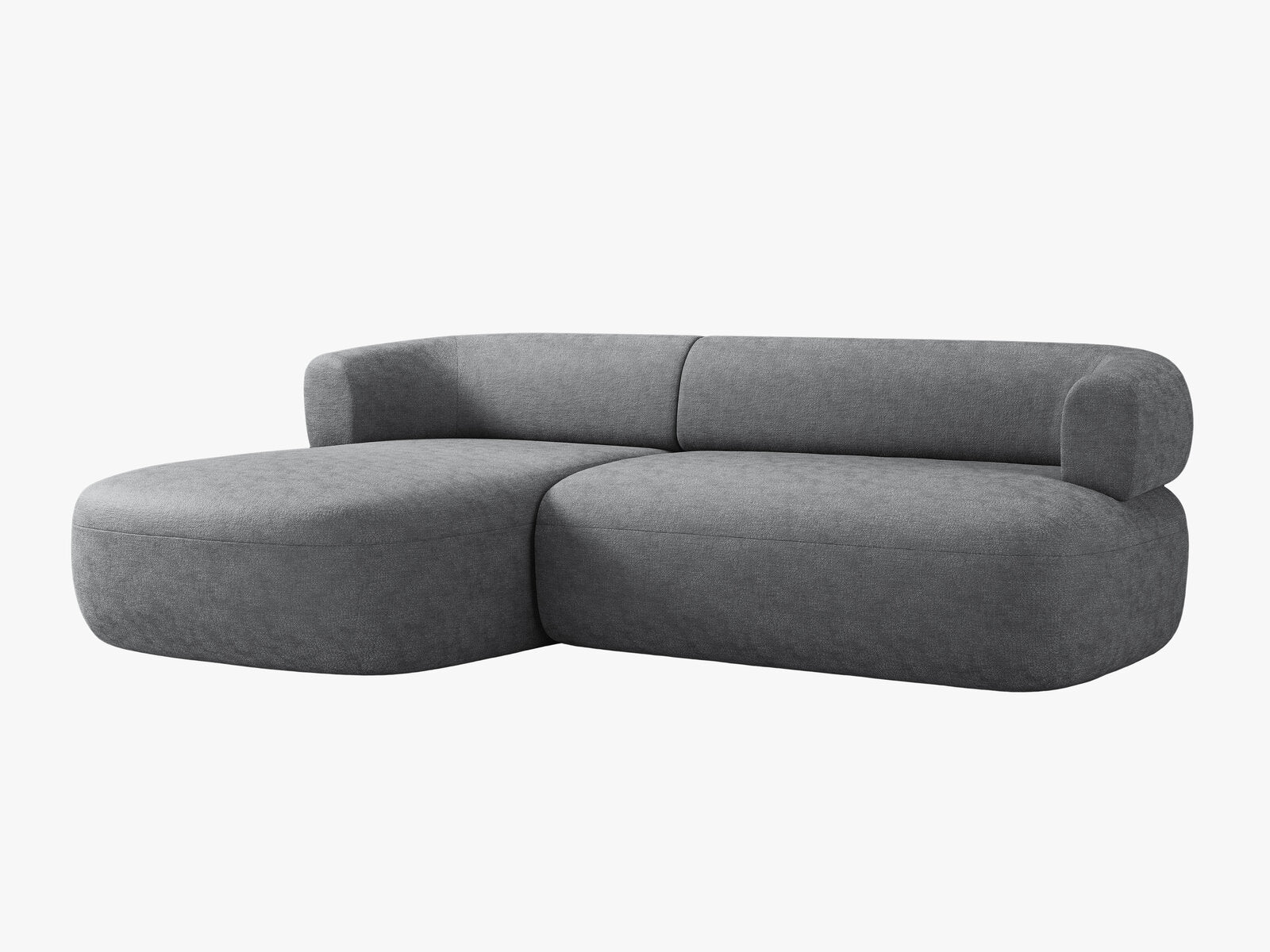 Micadoni 5-Sitzer Ecksofa Jenny Links Chenille Perfect Harmony Dunkelgrau