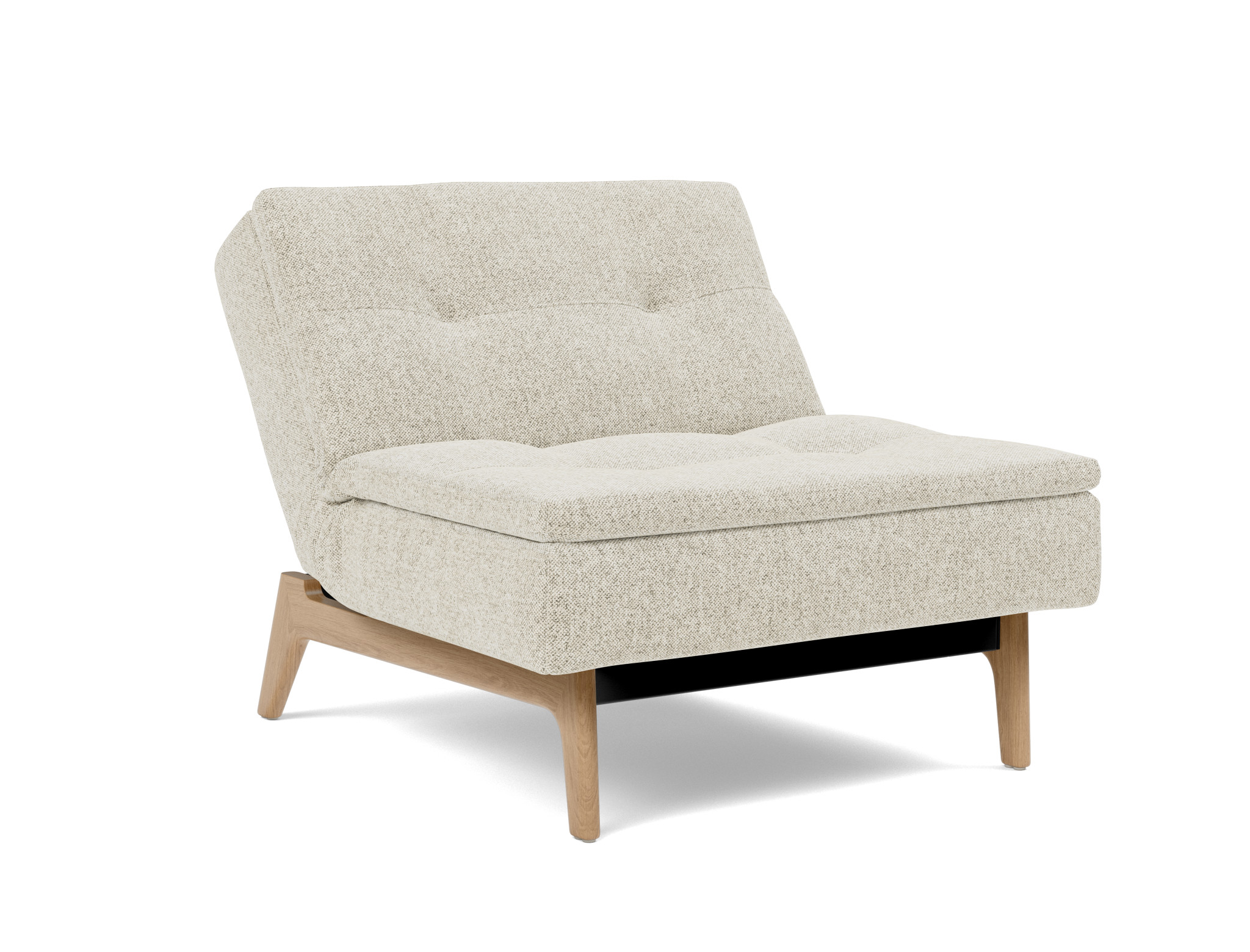 Sessel Dublexo Strukturierter Stoff Taura 357-Off-White Beine Eiche
