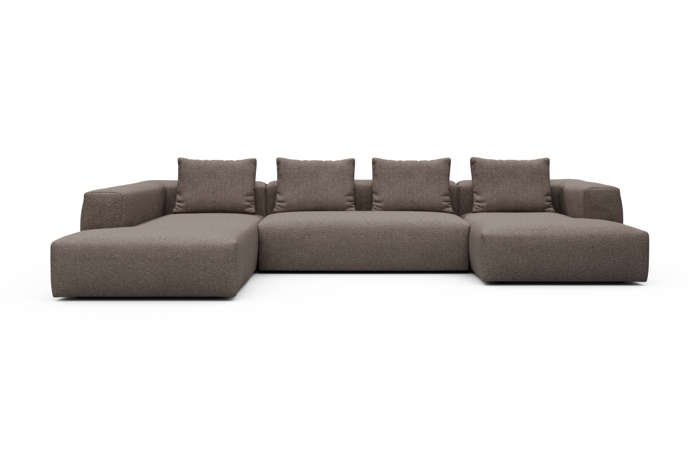 Skandi Home Wohnlandschaft Fred Relax-Ecke links mit 2-Sitzer und Chaiselongue rechts Sama-Stone moebelfaktor
