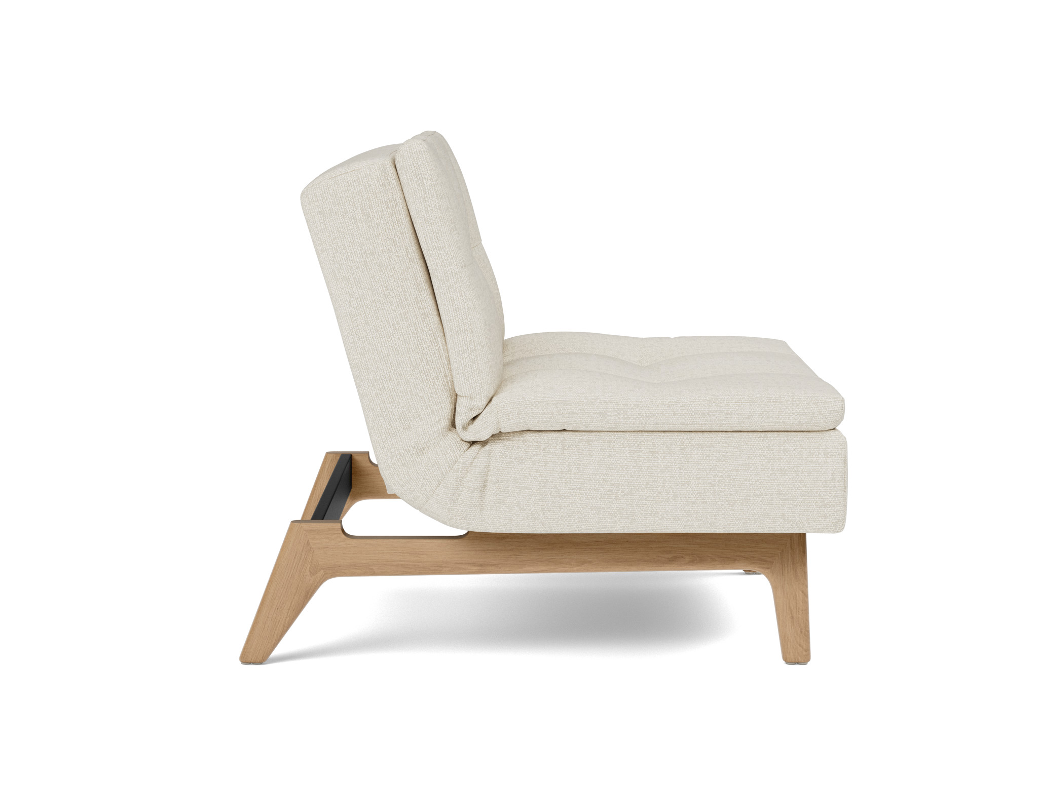 Sessel Dublexo Boucle Skandi 531-Off-White Beine Eiche