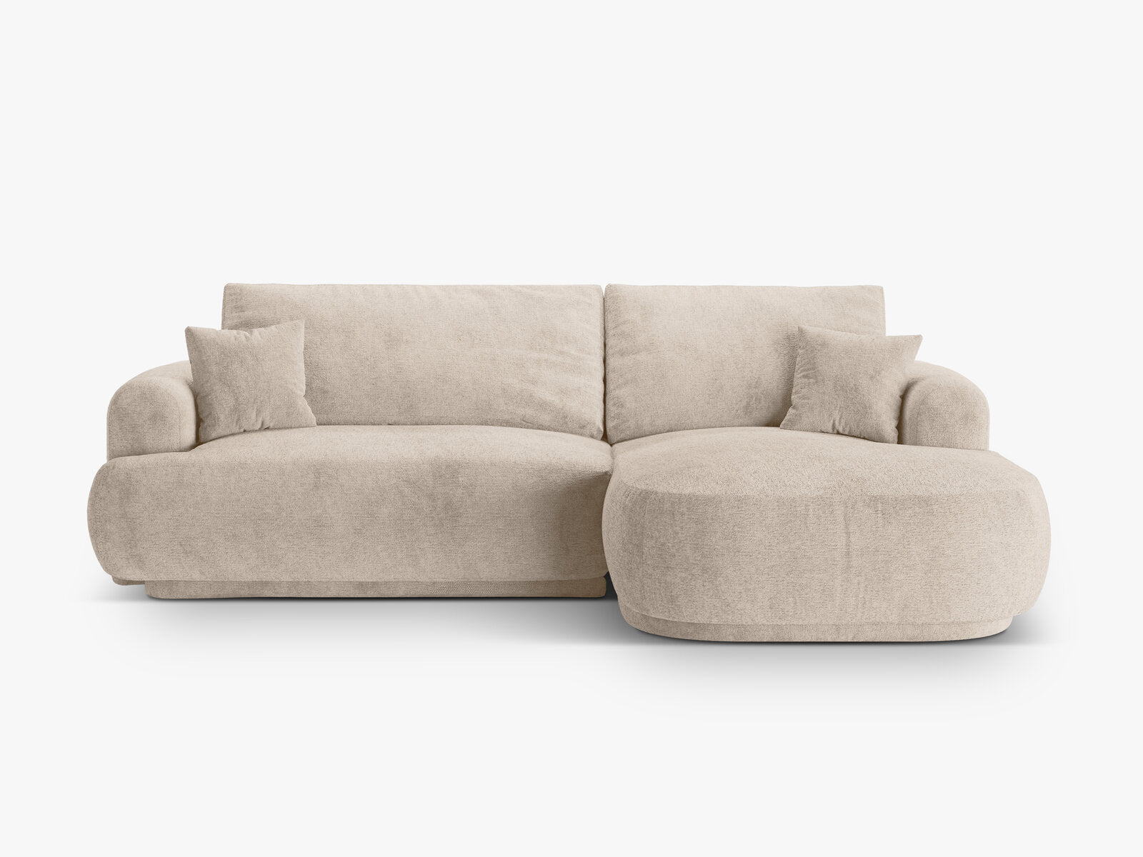 Micadoni Ella Ecksofa 5-Sitzer mit Schlaffunktion Rechts Strukturierter Stoff Sorella Sand