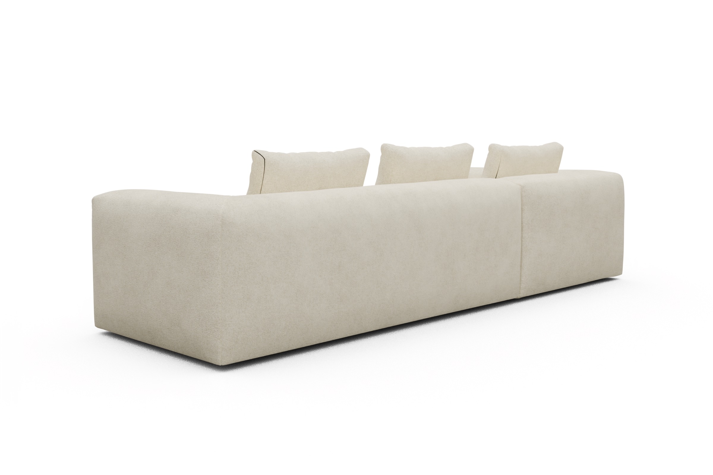 Ecksofa Fred Relax-Ecke links mit 2,5-Sitzer Boucle-Off-White
