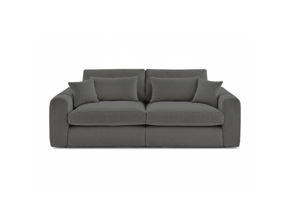 Bouclé-Stoff · Braun