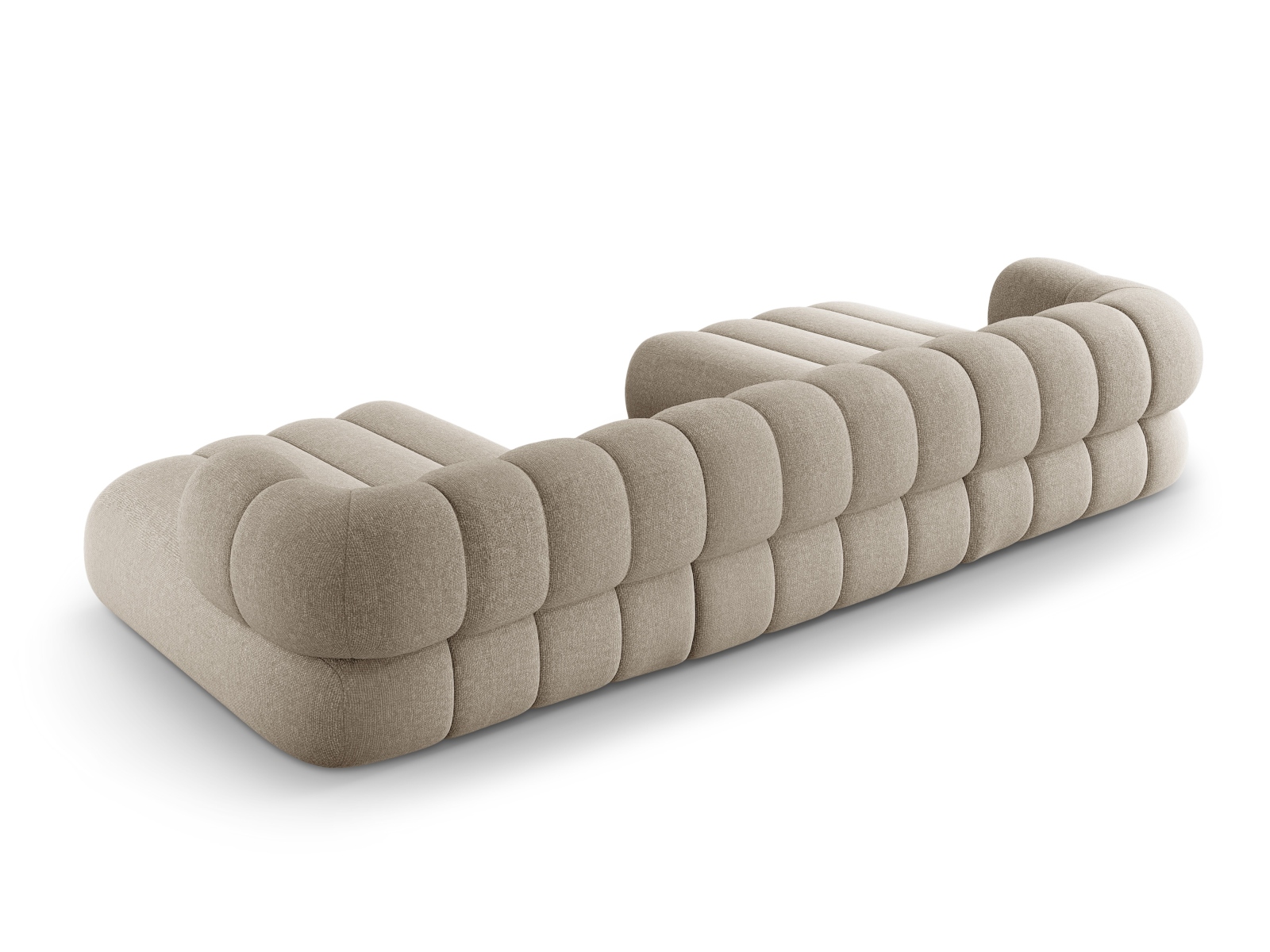 Cosmopolitan Design Panoramasofa Koge 6-Sitzer Chenille Eden Dunkelbeige