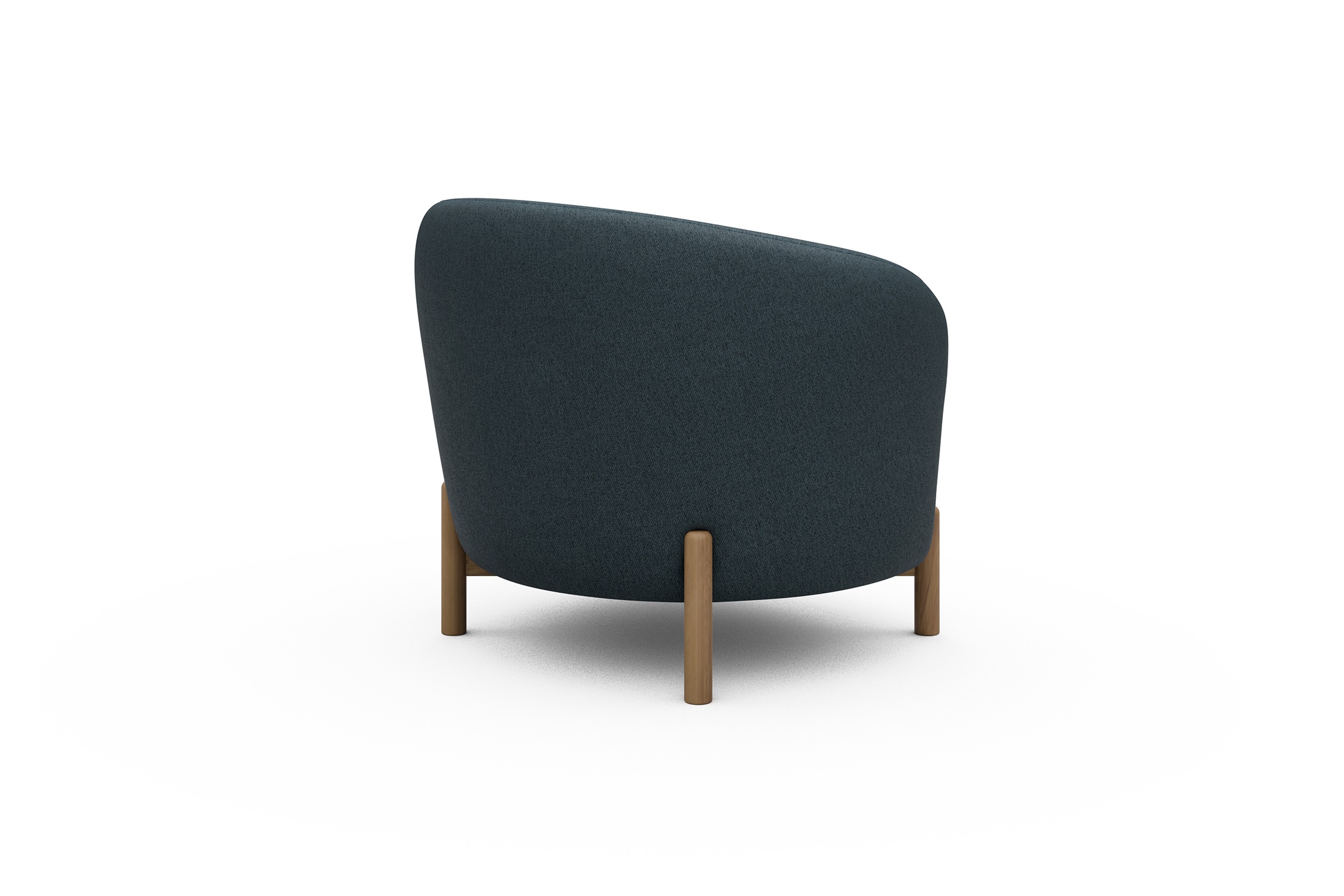 Sessel Ronda Holzbeine Eiche Natur Denari-Royal-Blue