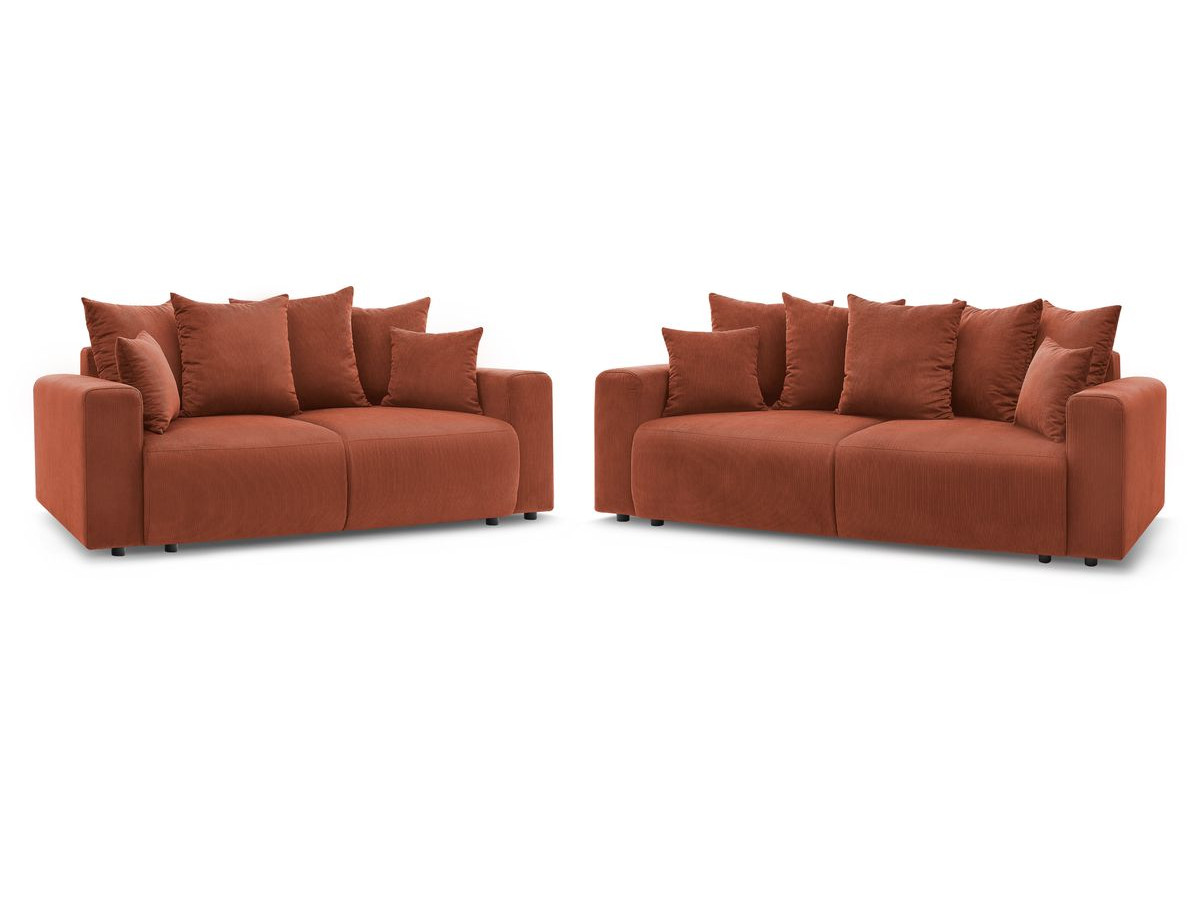 Bobochic Envy Sofa 5-Sitzer Cordsamt Orange