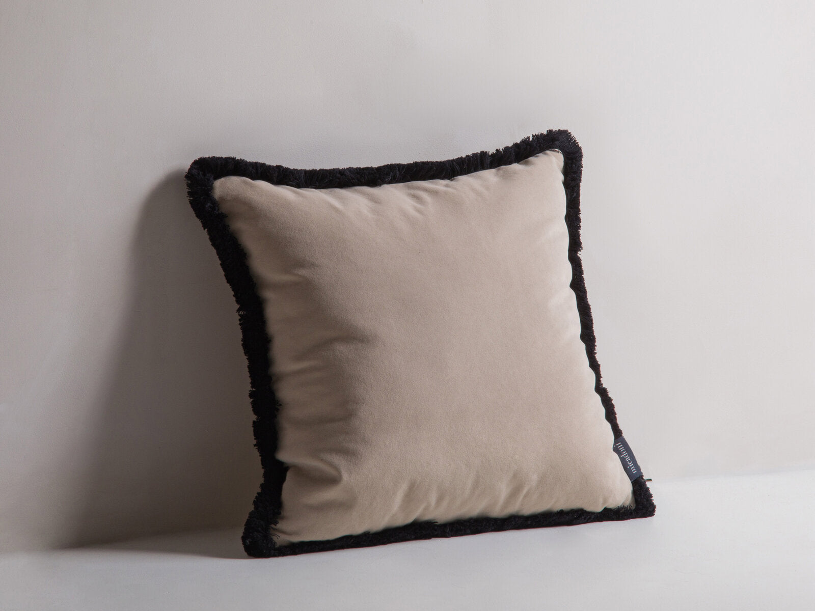 Micadoni Kissen Hippy Samt Beige