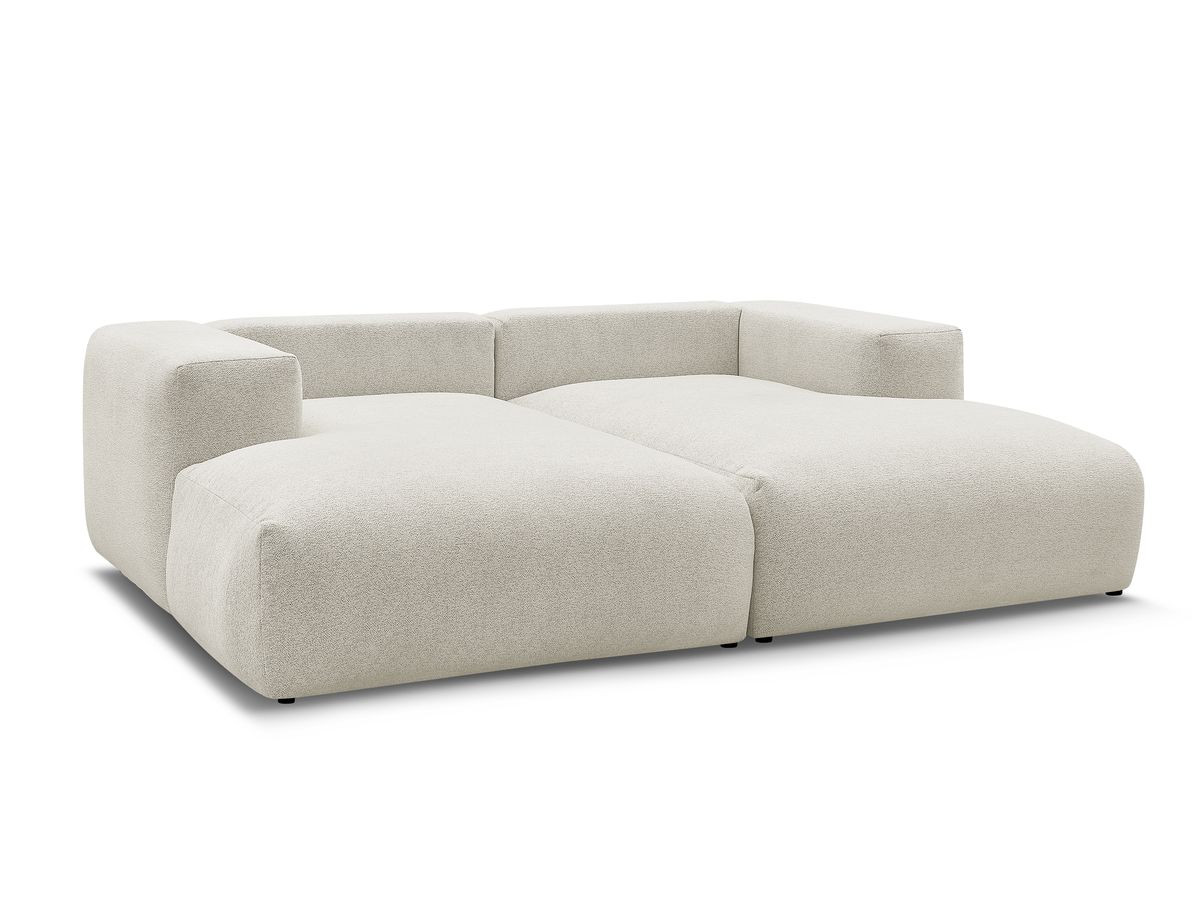 Bobochic Voltaire Sofa 4-Sitzer 248 × 170 cm Melange-Stoff Weiß