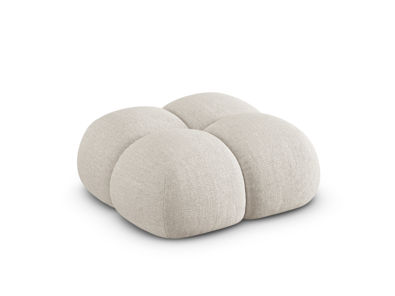 Cosmopolitan Design Pouf Loretto Strukturierter Stoff Sorella Beige