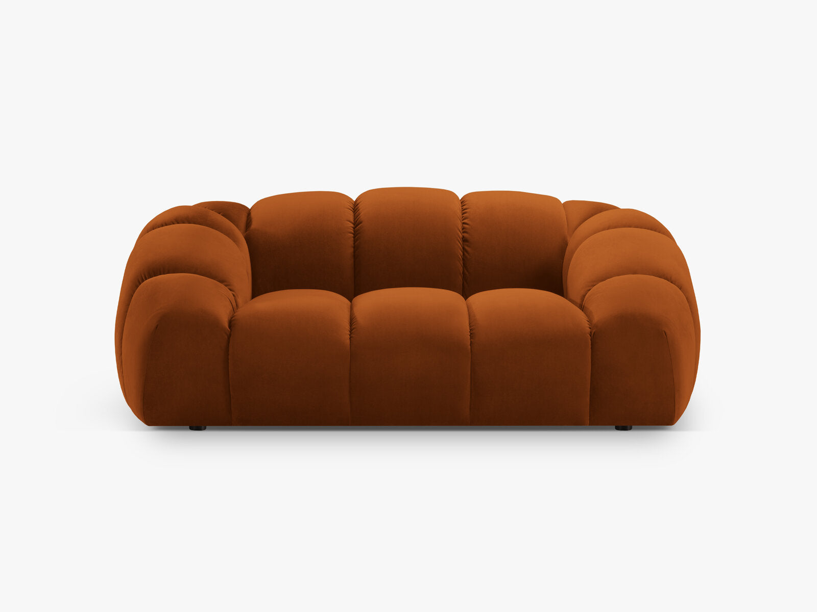 Micadoni Sofa Diana 2-Sitzer Samt Terrakotta