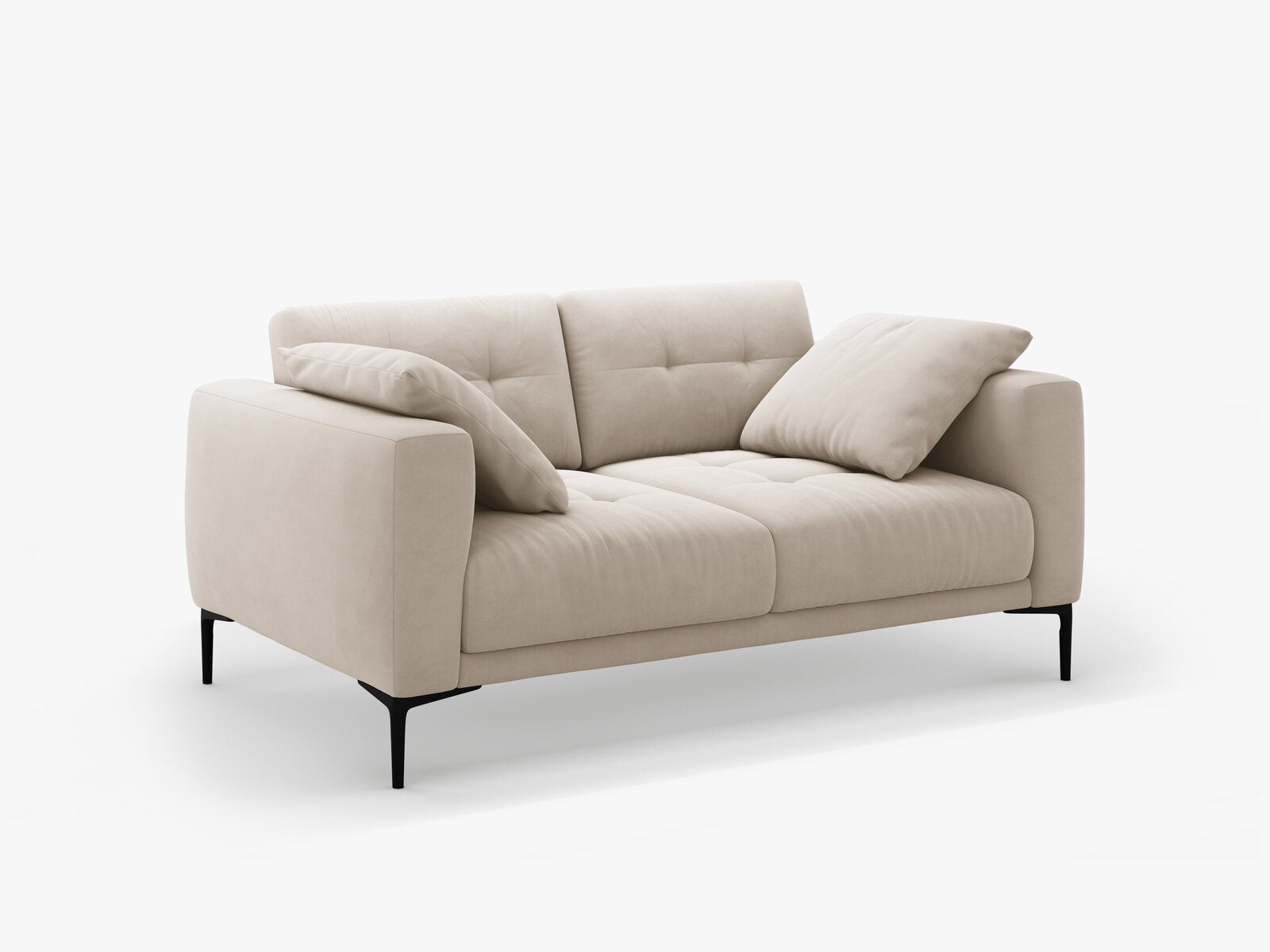 Micadoni Sofa Bemy 2-Sitzer Samt Beige