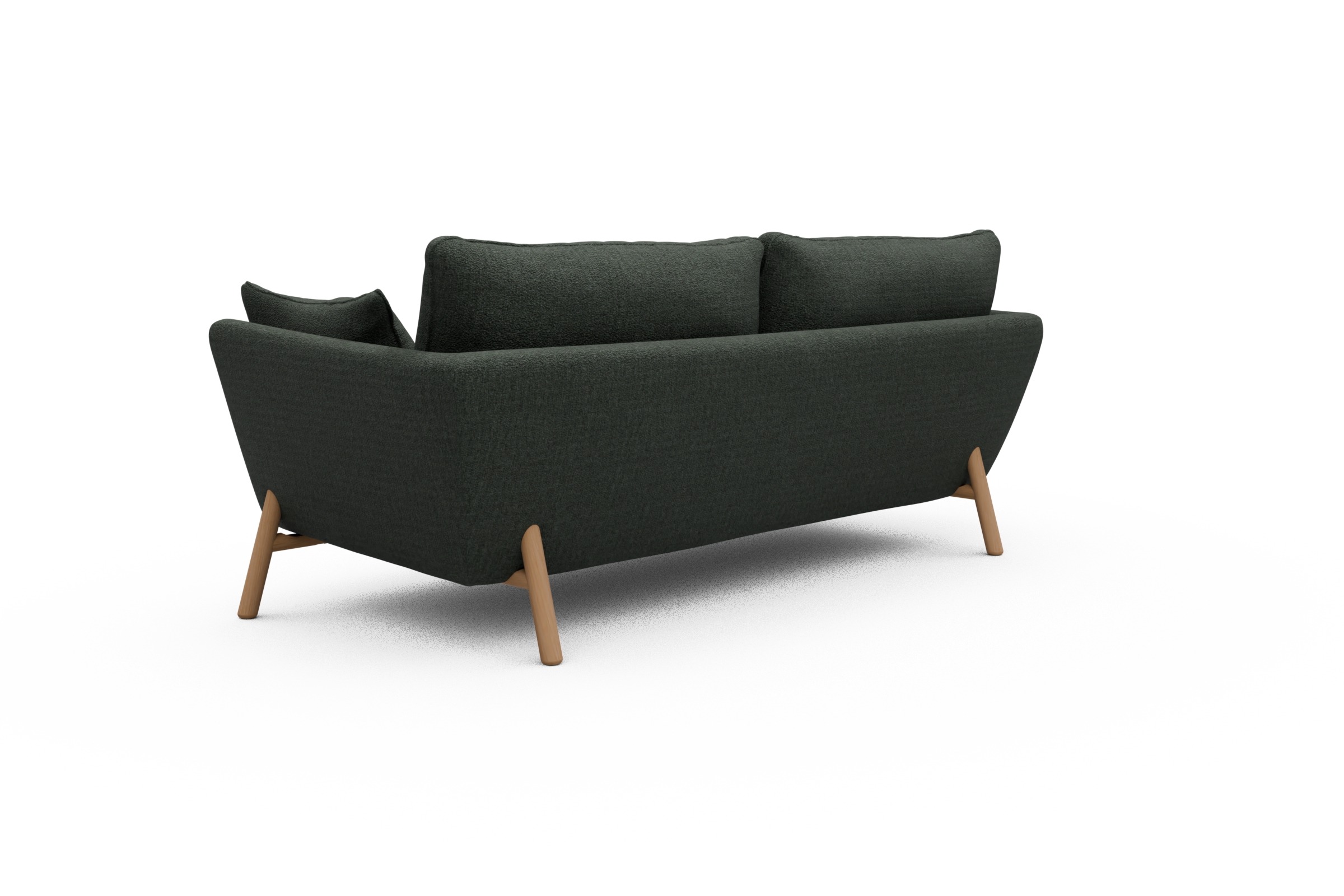 Sofa Emil 3-Sitzer Beinfarbe Eiche Natur Aivi-Pine-Green